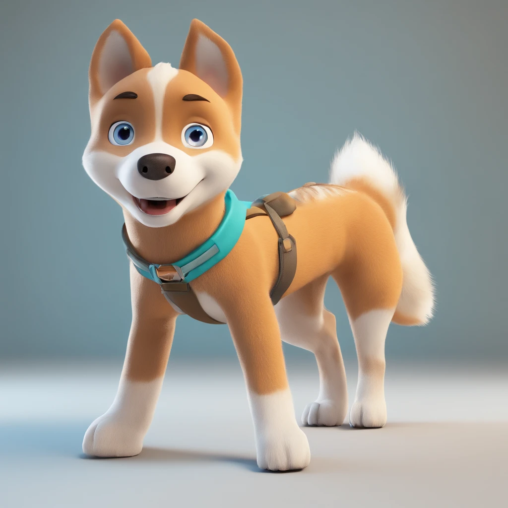 Bernado is a smiling -yeld hu boy, estilo disney. pele clara. olhos verdes. cabelos castanhos lisos penteados para o lado esquerdo. Wearing a funny t-shirt about stars, ao lado de seu cachorro, Kobe, a three-yea Siberhuskyasaco: marrom e branco, olho: azul.
(Fundo bokeh)