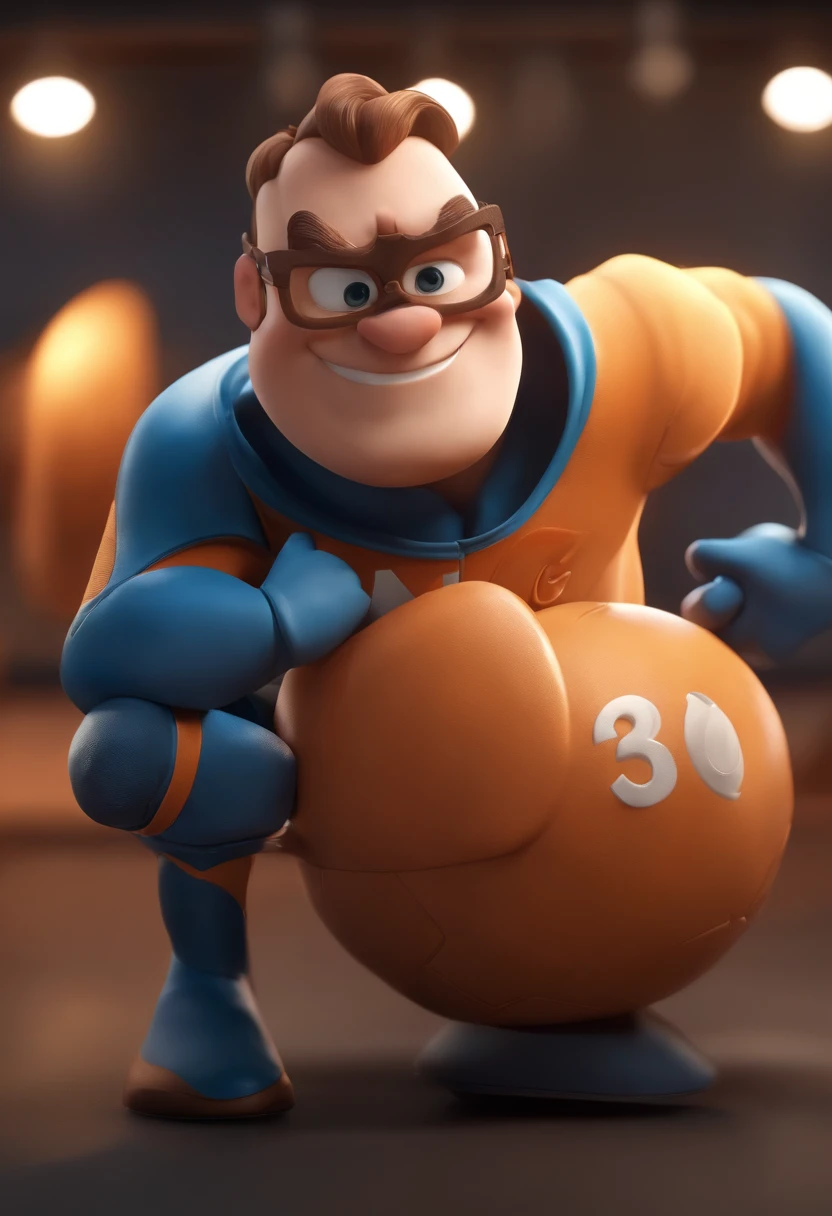 personagem dos desenhos animados de um homem, de cor branca, com cavanhaque e um homem, de cor morena, calvo, animation character, Caractere estilizado, animation style rendering, 3D estilizado, Arnold Maya render, 3 d render stylized, toon render keyshot, Personagem 3D, Personagem 3D, 3d rendering stylized, 3 d character render, personagem de desenho animado, Personagem de close up, Pose de personagem,  (Estilo Pixar) (master part:1.2) (Bokeh) (best quality) (pele detalhada) (textura detalhada) (8k) (argila) (Cinematic lighting) (foco nítido