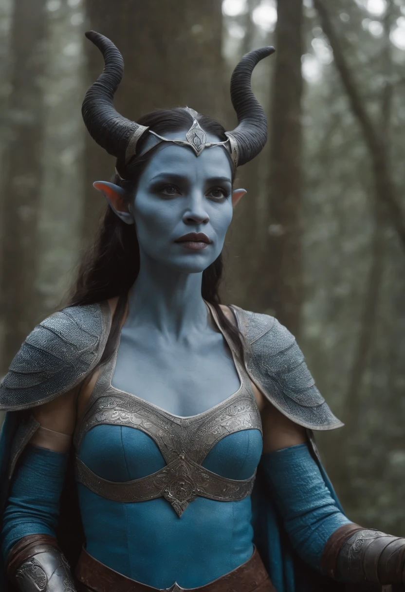Cor de pele Azul como filme Avatar, Mulher de cabelo branco vestida com um traje com chifres e uma coroa, Rainha do gelo e da tempestade, Feiticeira do Gelo, rainha do gelo, Bruxa Frost Antiga Bonita, Ne zha de smite |, Rainha do Submundo, A Rainha do Gelo, com uma parede de gelo, mago de gelo, em uma caverna gelada, succubus | medieval esculpida como uma deusa