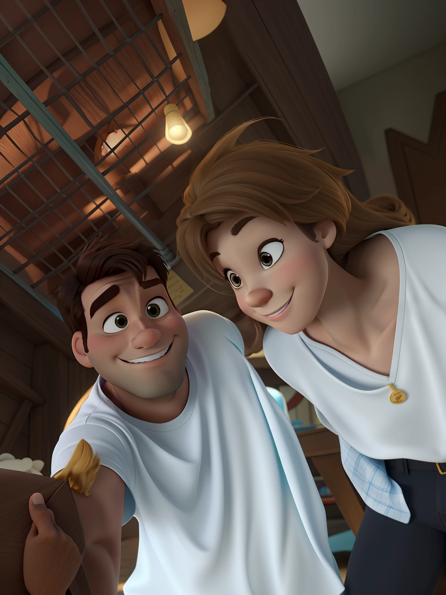 Casal estilo Disney pixar, alta qualidade, melhor qualidade
