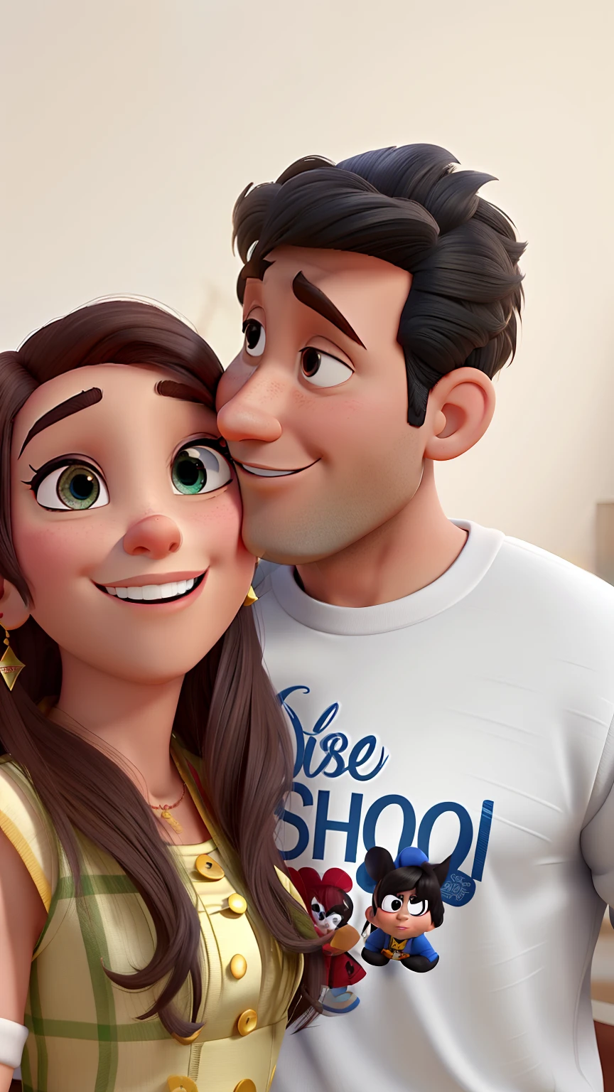 Mulher e homem estilo Disney pixar ,alta qualidade,melhor qualidade