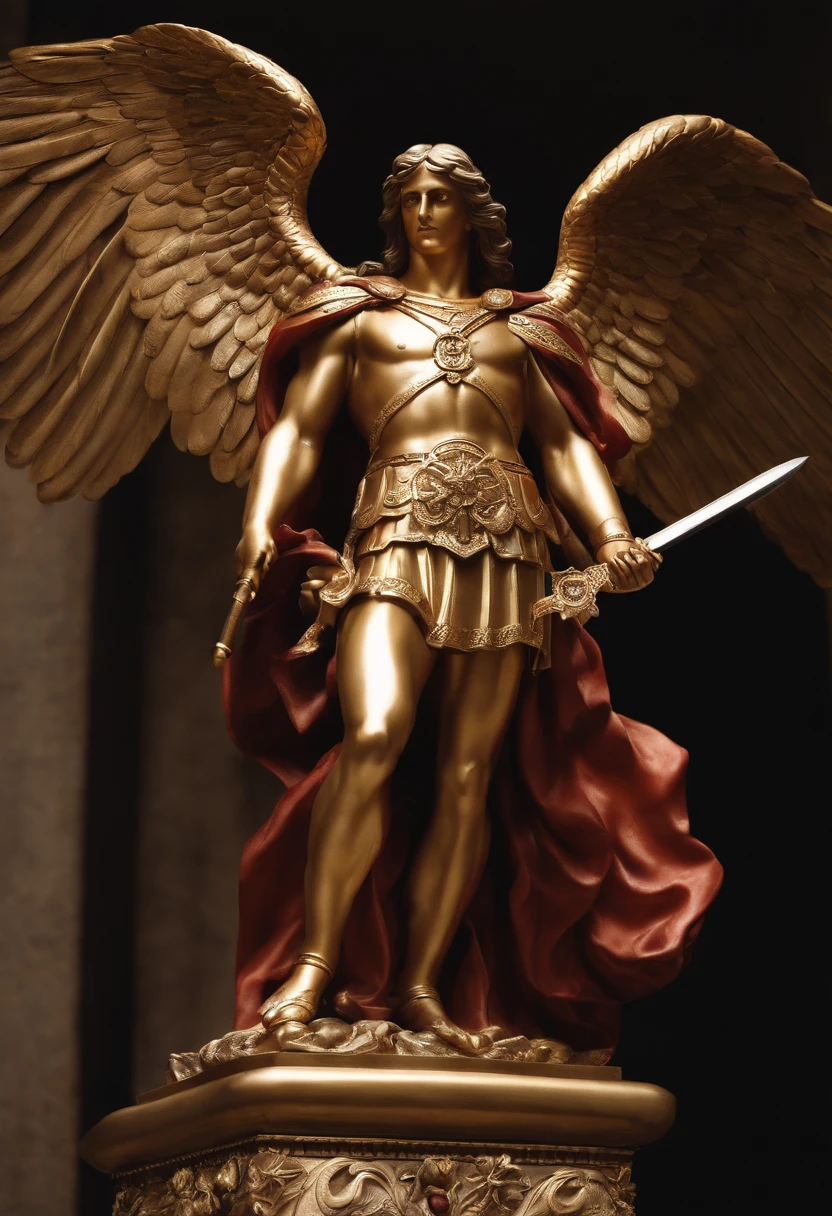 por favor, Give me 3 prompts to create ultra realistic images of St. Michael the Archangel