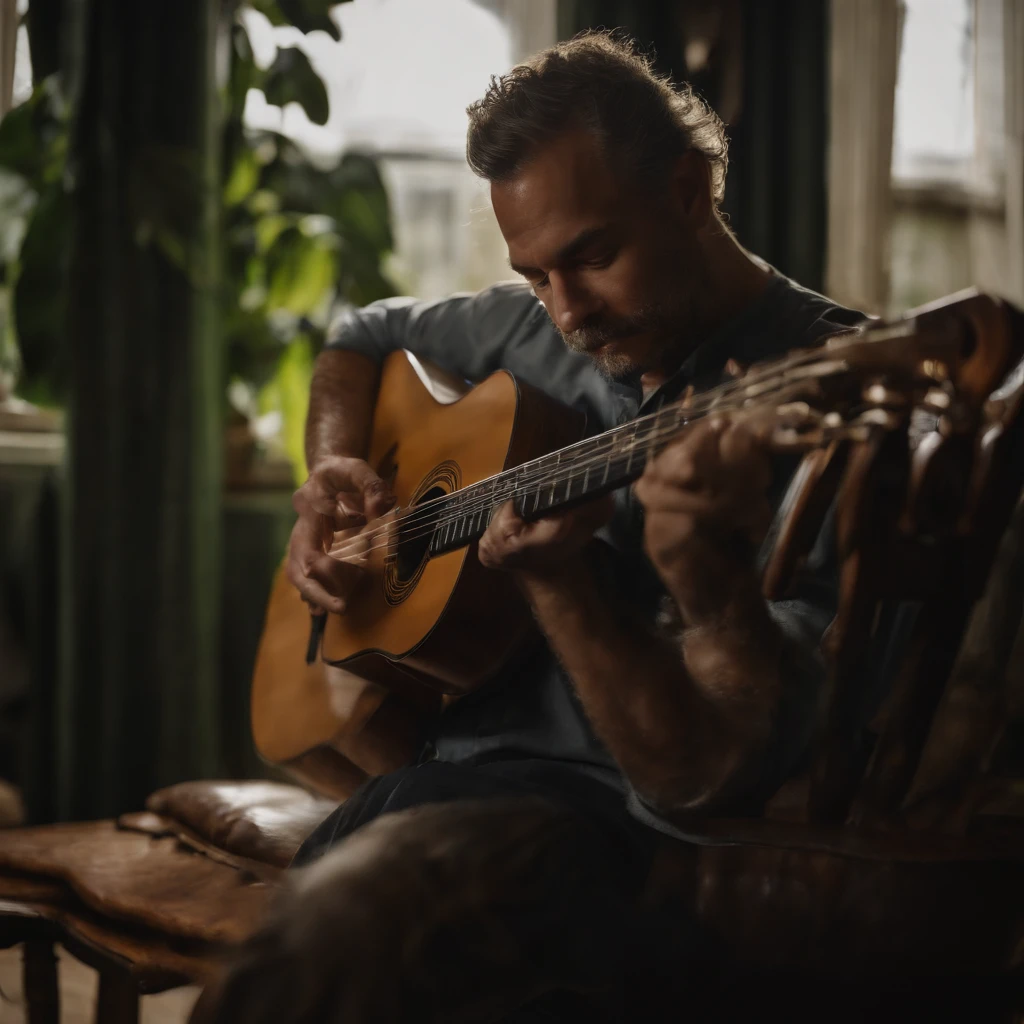 acoustic guitar, violino, caixa e tambor