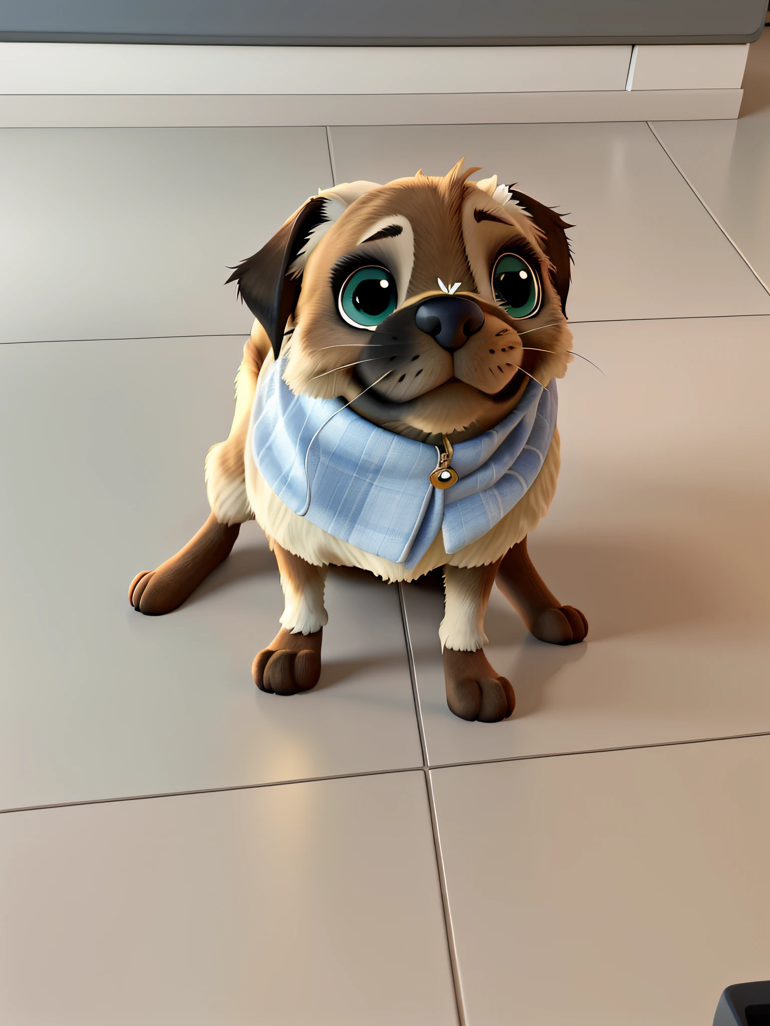cadela estilo Disney Pixar, alta qualidade, melhor qualidade
