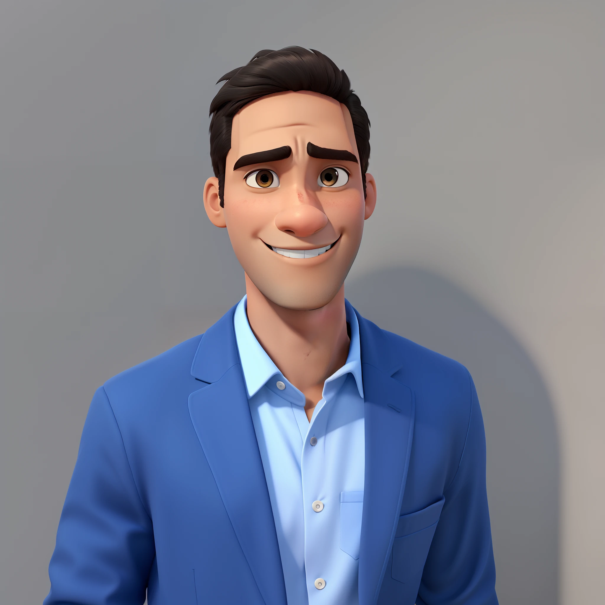 Homem jovem, negro, de olhos escuros, estilo disney pixar, alta qualidade, melhor qualidade.