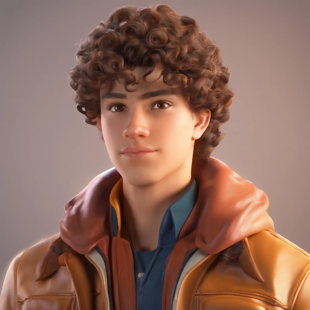 Gustavo is 15 years old, a brunette with curly hair with brown eyes