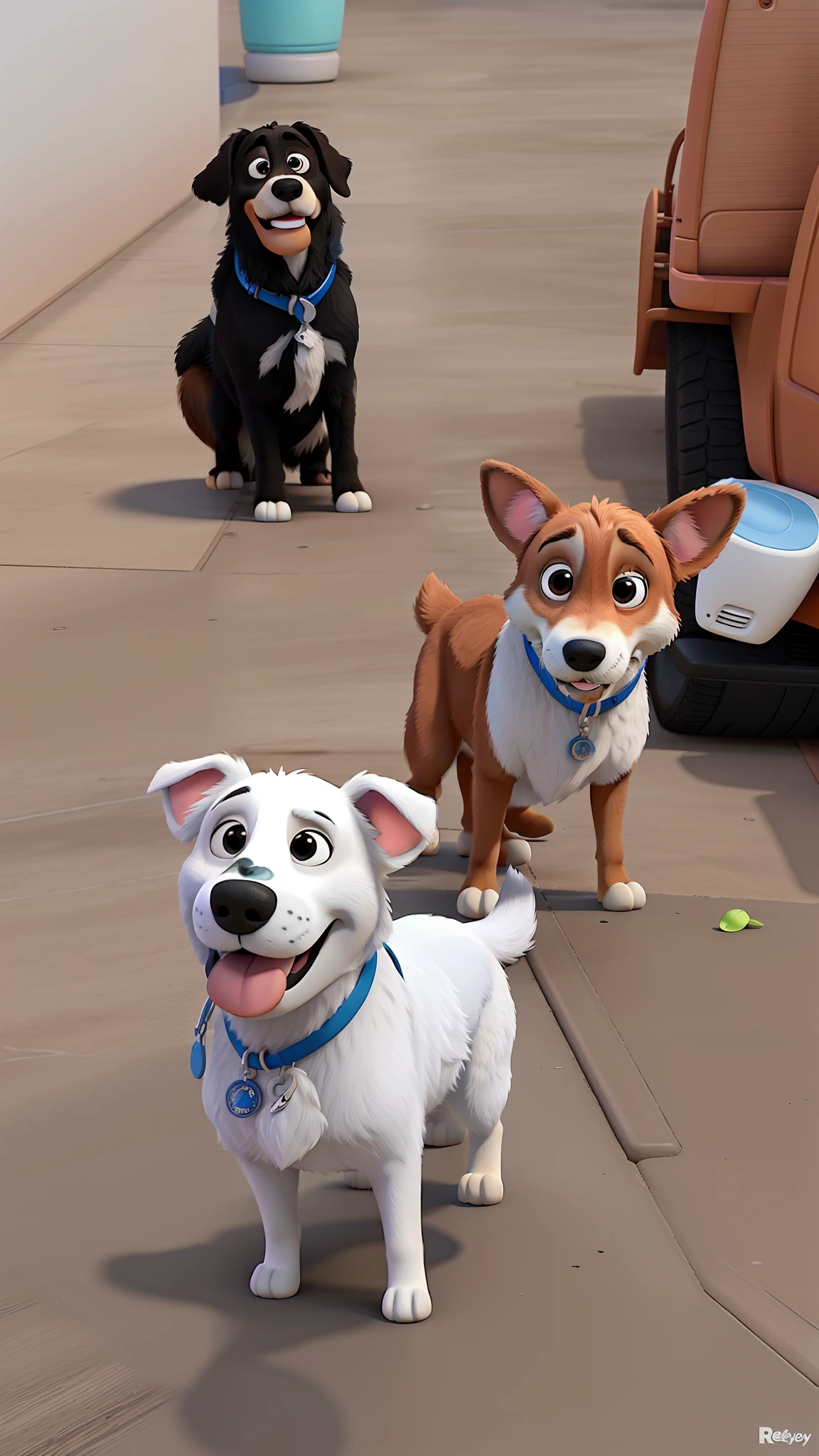 an image of realistic dogs fighting each other in an epic battle