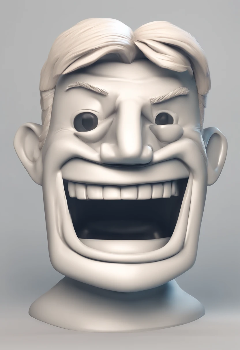 Smiling Man Illustration, sorriso insano, Homem de pele marrom com um sorriso gigante, happily smiling at the camera, sorriso atrevido, he's smiling, sorriso muito grande, Macho sorridente, foto de perfil headshot, rindo sorriso enorme, desenhando no estilo de Arte 3D, c4d, fundo de cor branco puro, estilo disney, estilo pixar render ilustracao Super Detalhe, 8k