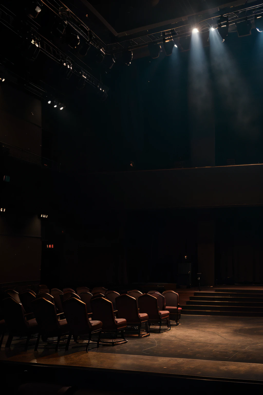 I need a book cover for the theme of scenic lighting, It doesn't have to be a traditional theater, But the stage should have plenty of lighting, A pro at backlit lighting and engaging with your art.