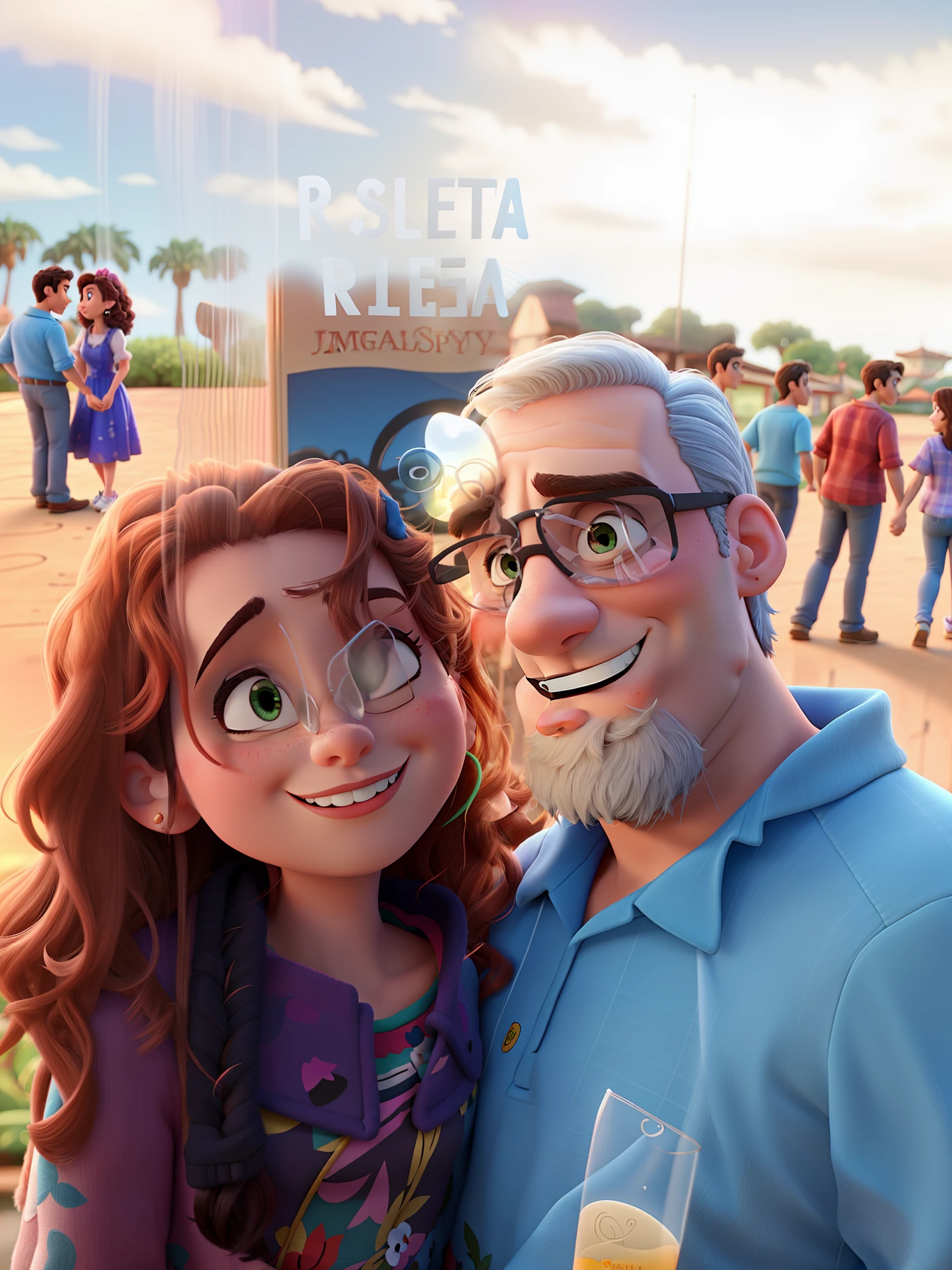 romantic couple, igual aos filmes Disney Pixar