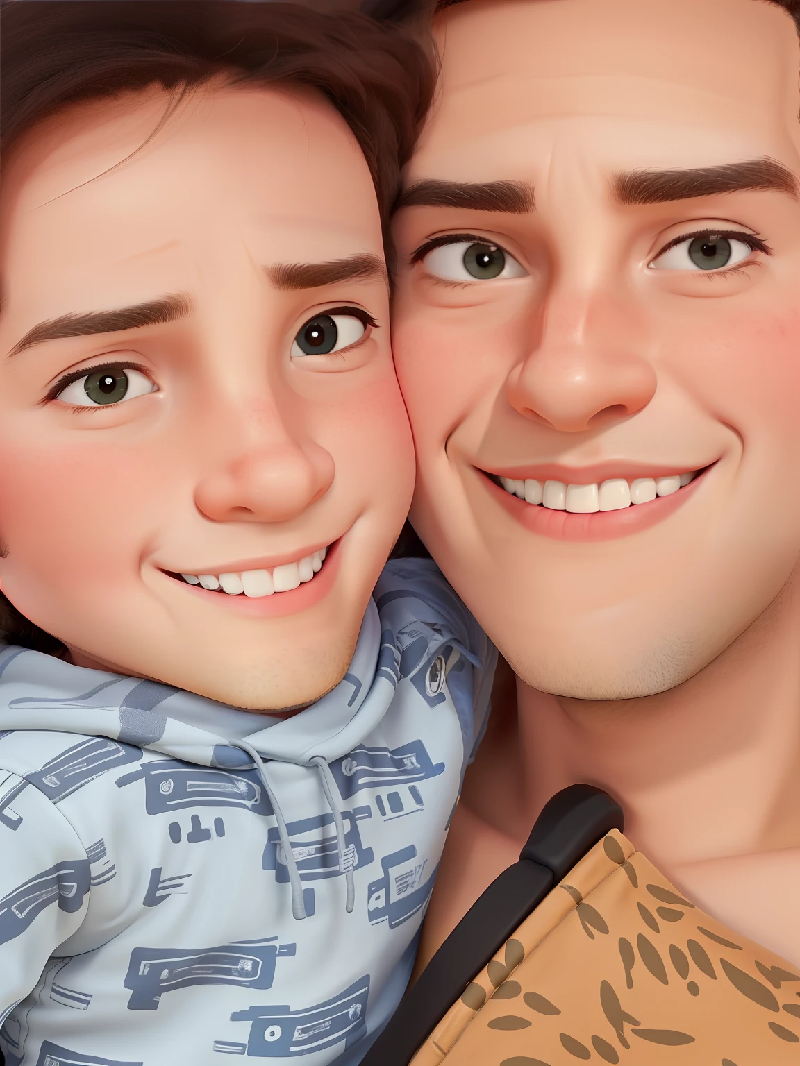 there is a man holding a in his lap, with a kid,i com filho, john jude palencar, Postagem no Reddit, testa larga paterna carinhosa, 2 8 anos, Homem de 4 0 anos, 2 7 anos, imagem de qualidade muito baixa, 38 anos, 3 2 anos, facebook post, Ruan Jia e Brom