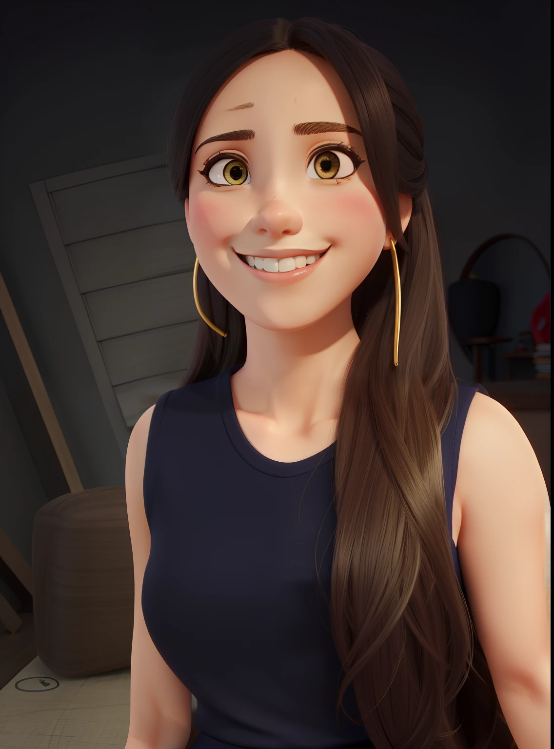 Um mulher branca estilo disney pixer , alta qualidade , melhor qualidade