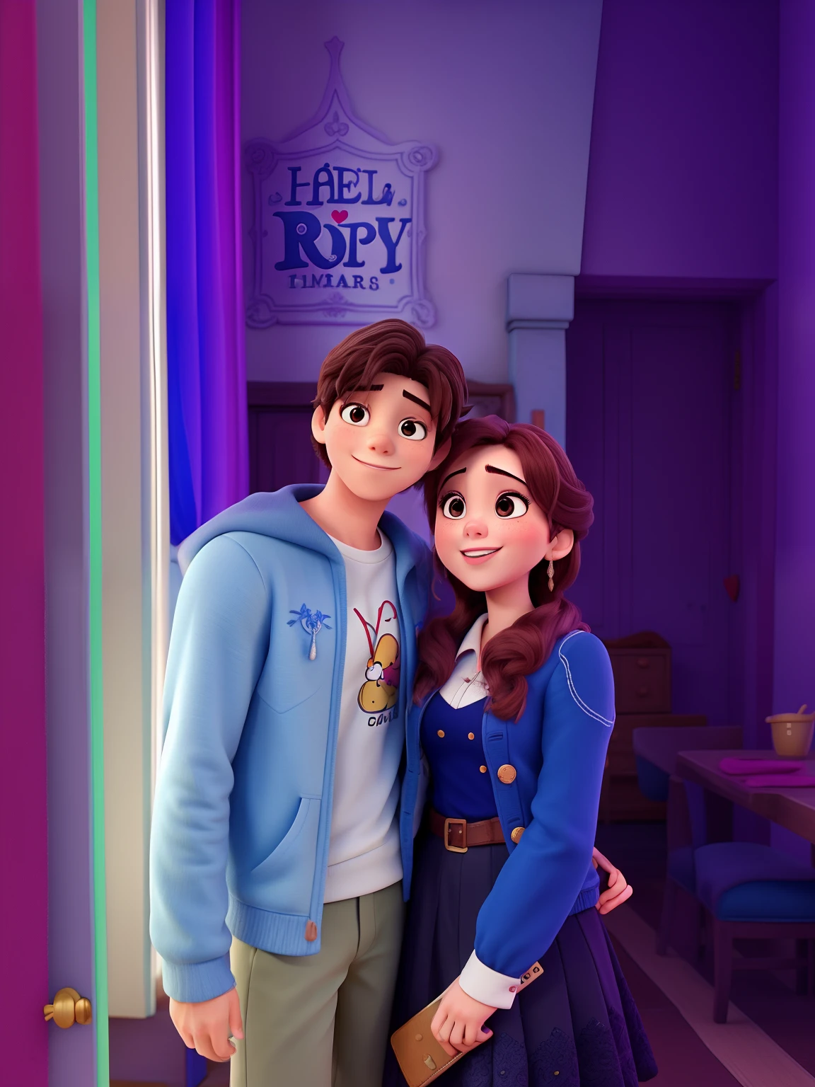 Casal feliz igual filme da Disney amor