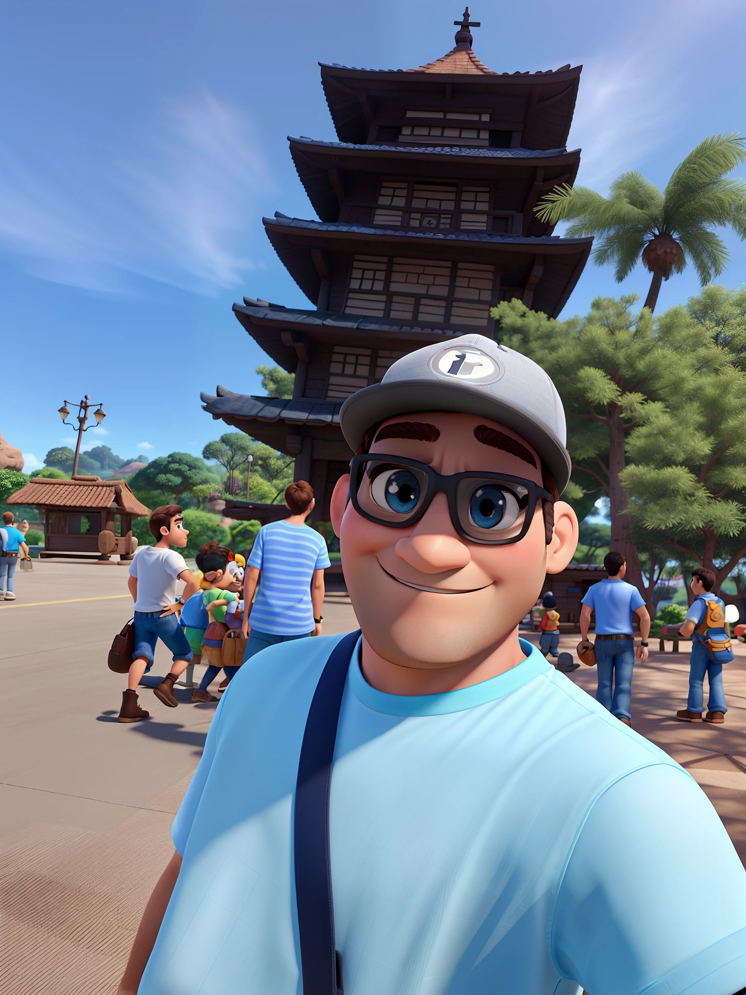 Um homem estilo disney pixar, alta qualidade, melhor qualidade