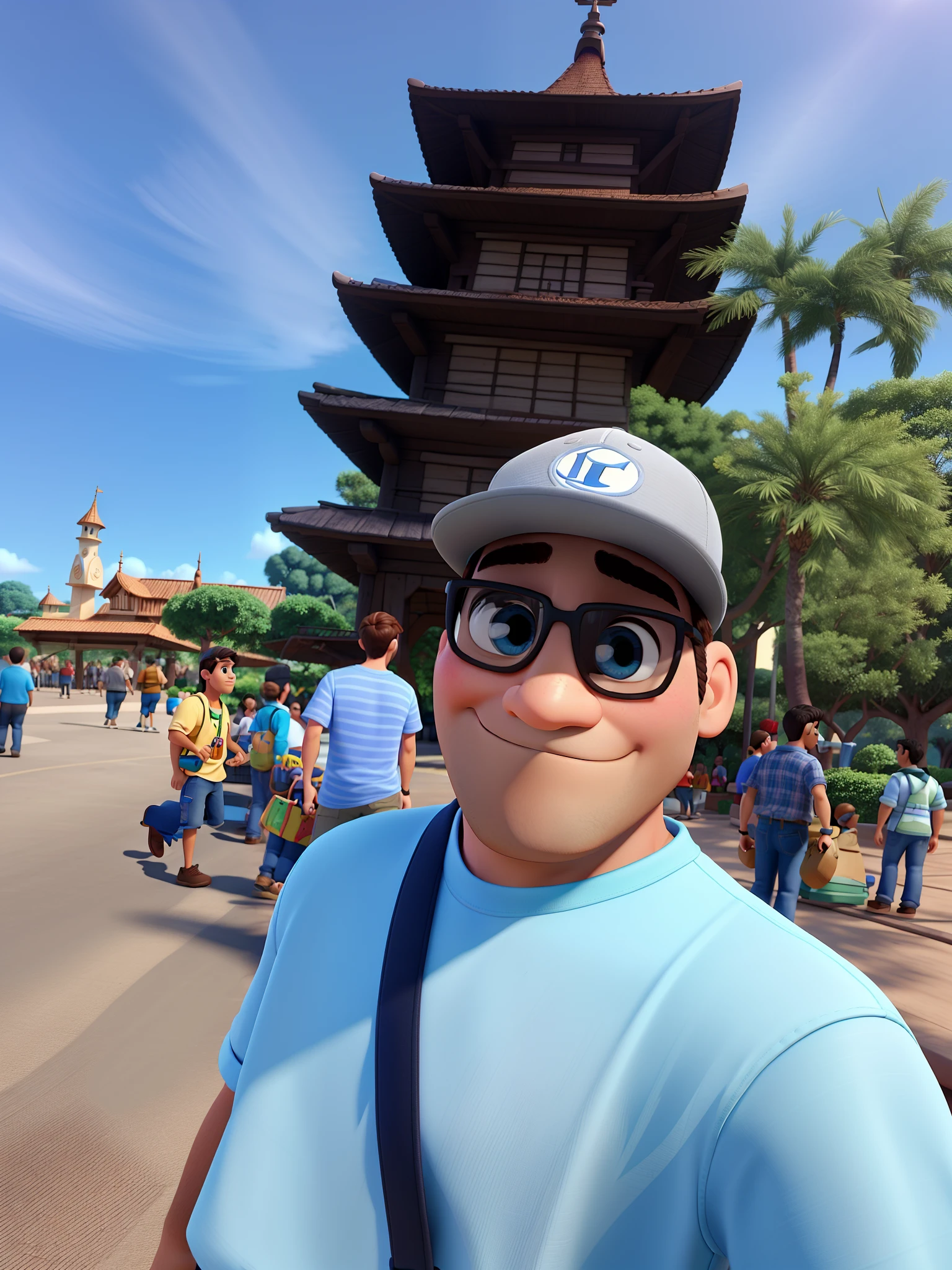 Um homem estilo disney pixar, alta qualidade, melhor qualidade