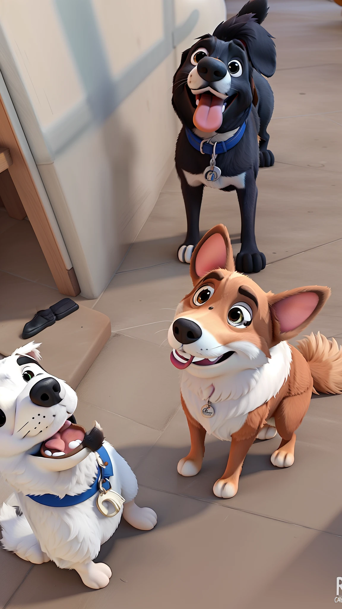 cachorros estilo disney pixar, alta resolução