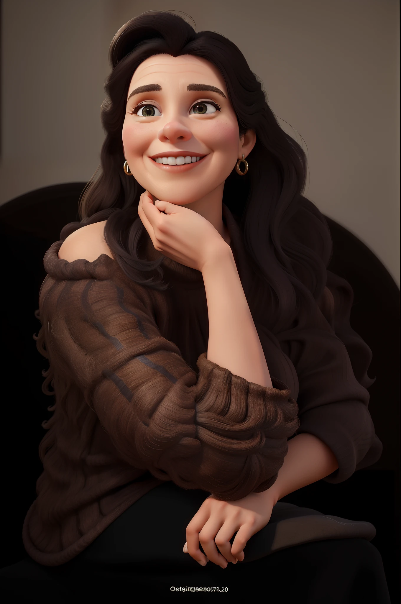 Obra-prima, de melhor qualidade, uma mulher de 40 anos de cabelos ondulados castanhos e olhos castanhos, roupa moderna, professora de tecnologias digitais