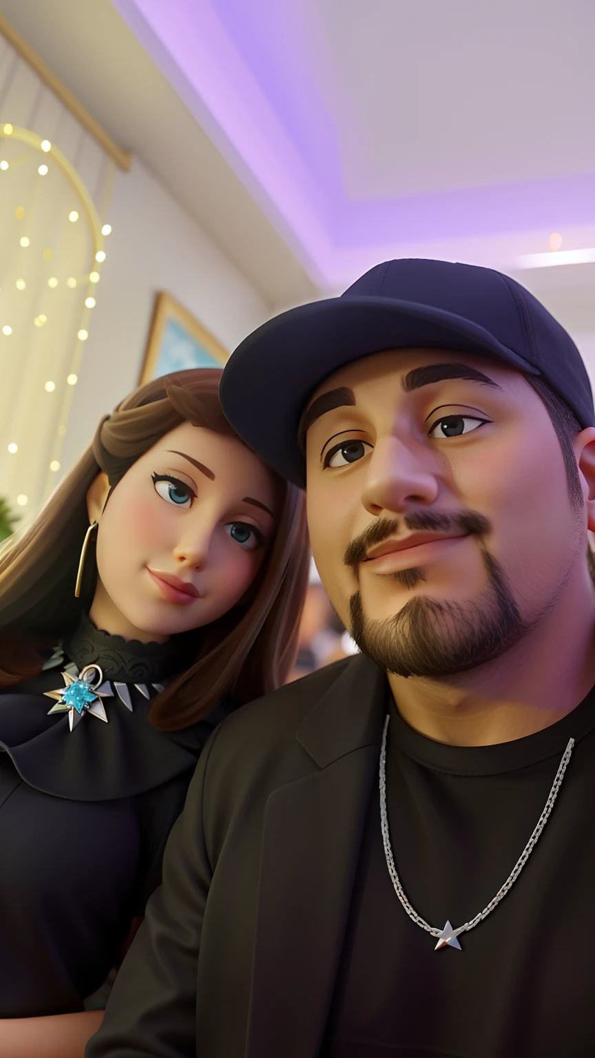 there is a man and a woman that are posing for a picture, foto de perfil, imagem de perfil, Fotografia selfie 8k, Fotografia tirada em 2 0 2 0, imagem de qualidade muito baixa, Foto tirada em 2018, foto do perfil, taken in the early 2020s, non blurry, Tony Sart e um artista de anime