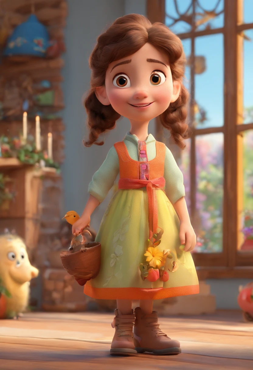 best quality, menina linda,magra,estilo disney pixar