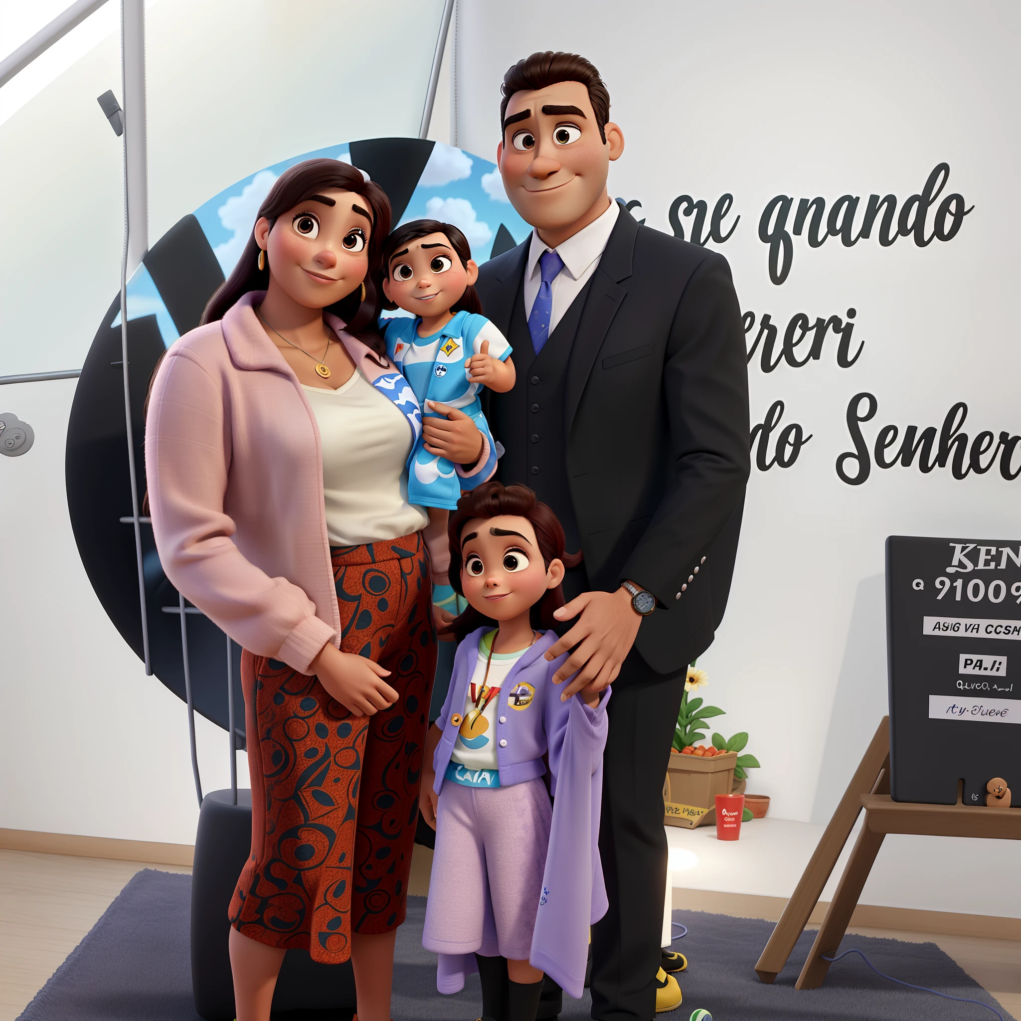 Estilo Pixar, alta qualidade, cor da pele igual a foto