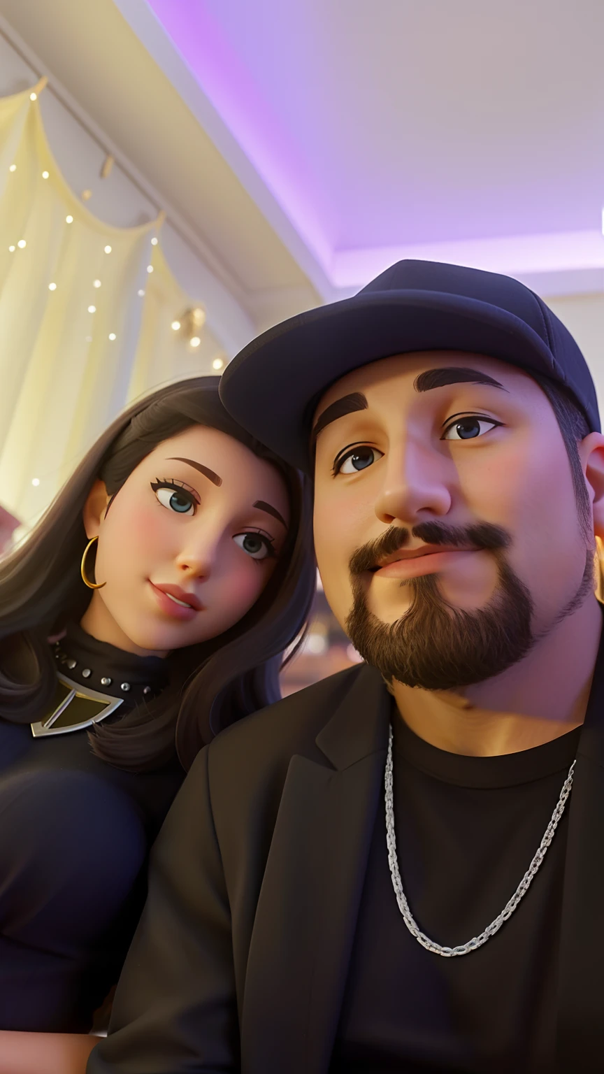there is a man and a woman that are posing for a picture, foto de perfil, imagem de perfil, Fotografia selfie 8k, Fotografia tirada em 2 0 2 0, imagem de qualidade muito baixa, Foto tirada em 2018, foto do perfil, taken in the early 2020s, non blurry, Tony Sart e um artista de anime