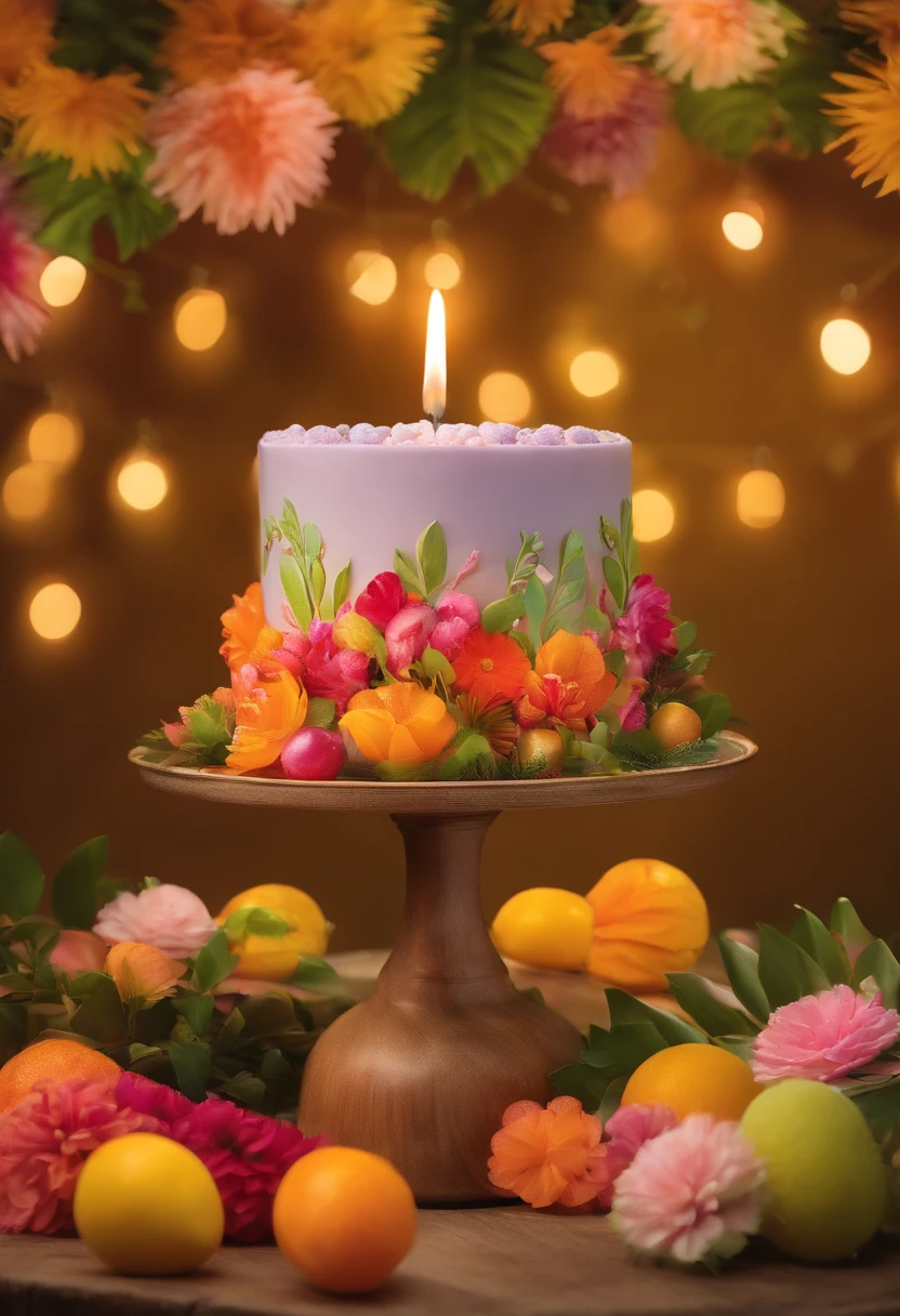 Feliz Aniversário
A vibrant celebration of a birthday party in a tropical paradise. Colorful balloons fill the air, creating a festive atmosphere. The scene is set in a lush garden with blooming flowers and palm trees swaying gently in the breeze. The warm sunlight illuminates the surroundings, casting a soft glow on the scene.
In the center of the garden, a beautifully decorated birthday cake stands tall, adorned with candles and sprinkles. The cake is exquisitely designed with intricate details and vibrant colors. The texture of the cake is moist and mouthwatering.
The birthday girl, wearing a pretty floral dress, stands beside the cake with a bright smile on her face. Her eyes sparkle with excitement as she blows out the candles. Her friends and family gather around her, showering her with love and affection. The atmosphere is filled with laughter, joy, and the happy chatter of loved ones.
The scene is captured with the best quality, high resolution, and ultra-detailed rendering. The colors are vivid and vibrant, creating a visually stunning image. The lighting is soft and warm, adding depth and enhancing the overall atmosphere.
The art style embraces a playful and whimsical aesthetic, incorporating elements of fantasy and dreaminess. The colors are filled with warmth and happiness, reflecting the joyful occasion. The composition is balanced and visually pleasing, guiding the viewer's eye through the scene effortlessly.
The color palette is rich and vibrant, featuring a harmonious blend of pastel tones and bold, contrasting hues. The warm tones create a sense of happiness and celebration, while the pops of bright colors add a touch of excitement and liveliness to the image.
The lighting is soft and diffused, casting gentle shadows and highlights on the elements of the scene. The warm sunlight filters through the foliage, creating a magical ambiance. The overall lighting sets a cheerful and uplifting mood, amplifying the festive atmosphere.
In conclusion,