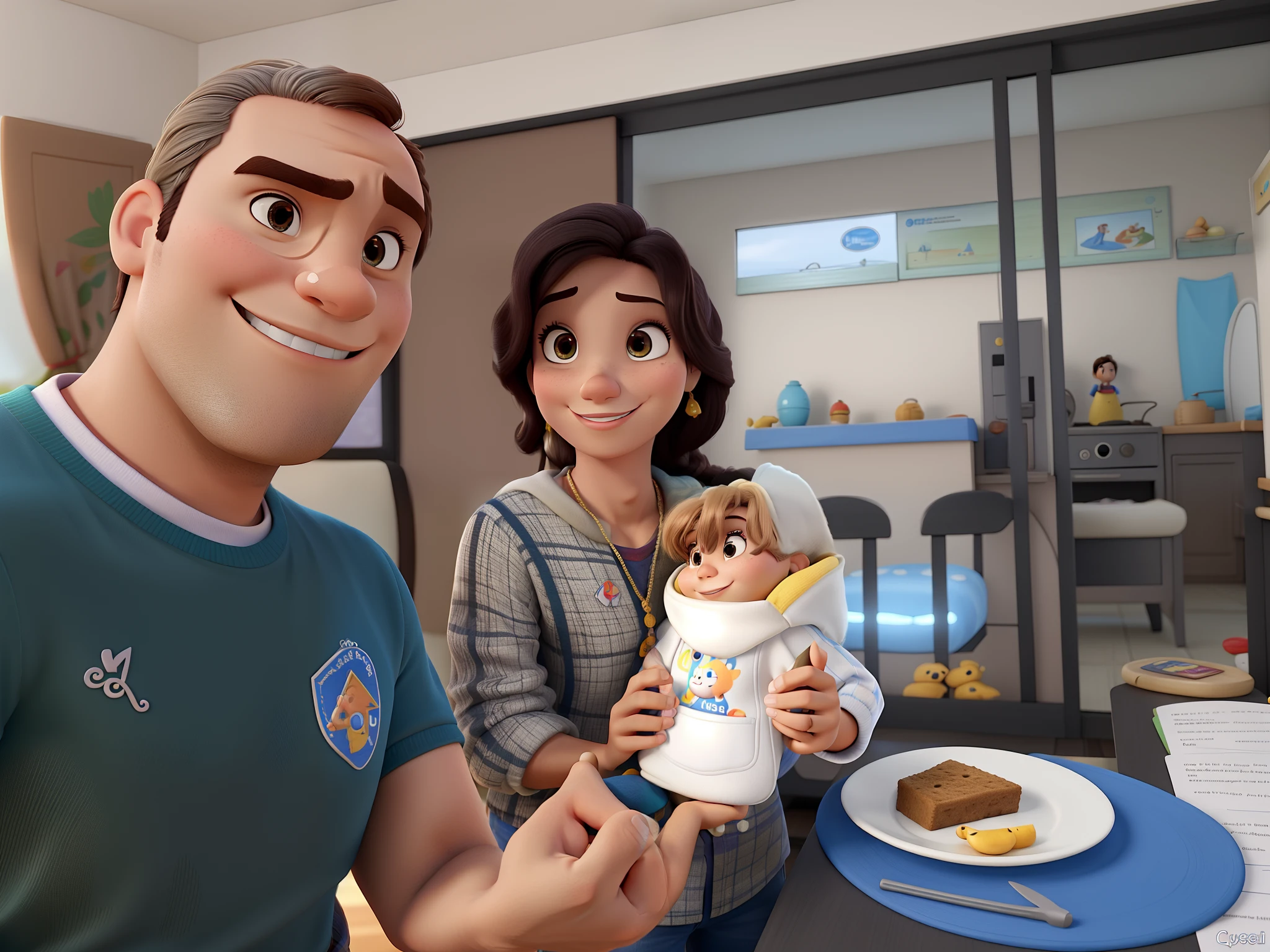 Casal estilo Disney pixar, alta qualidade, melhor qualidade