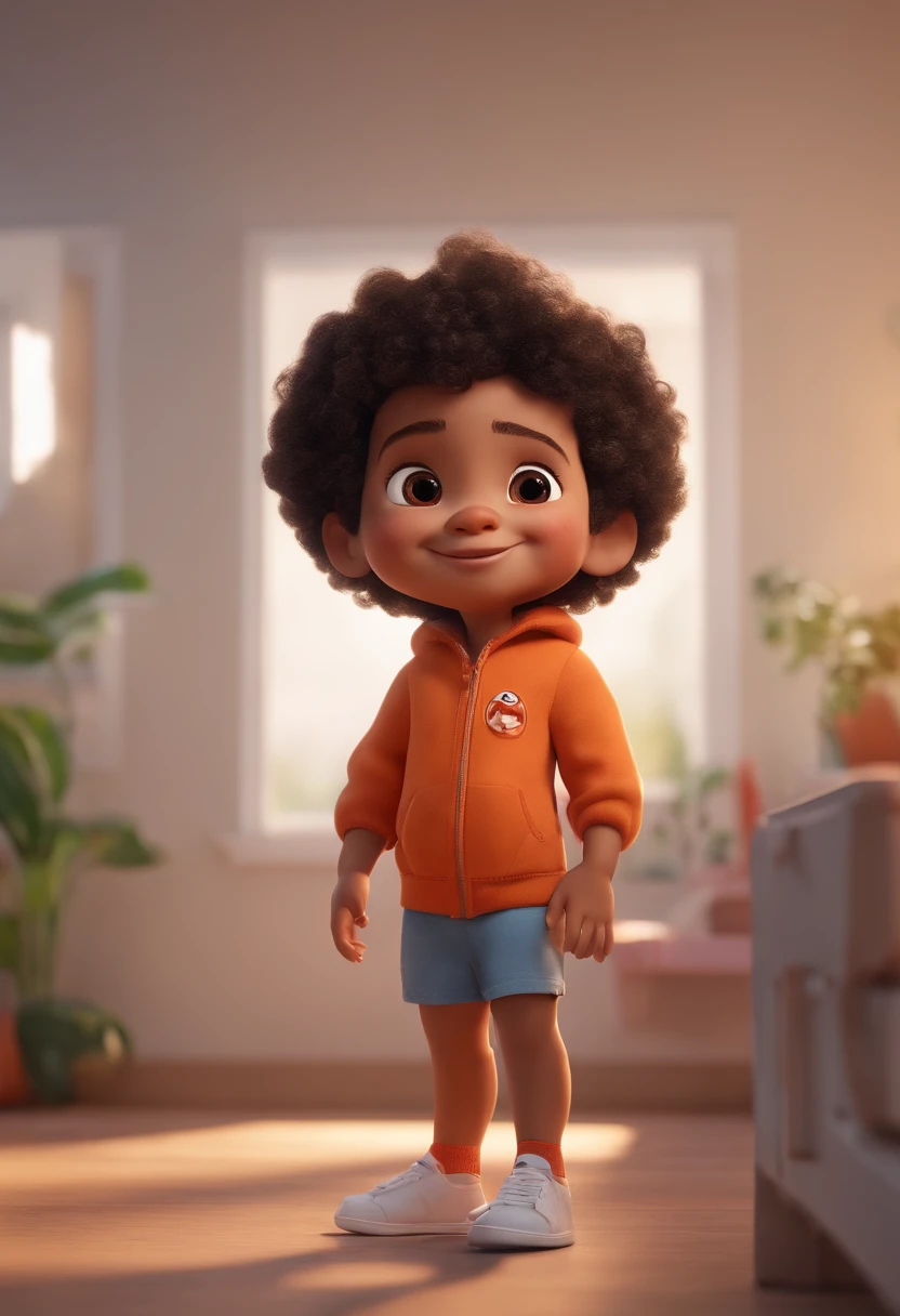 a happy cute ??? standing short hair, vestindo uma fantasia espacial, , fundo branco, barnet, tom, Estilo Pixar, ..3d, desenhos animados, rosto detalhado, asymmetrical 16k