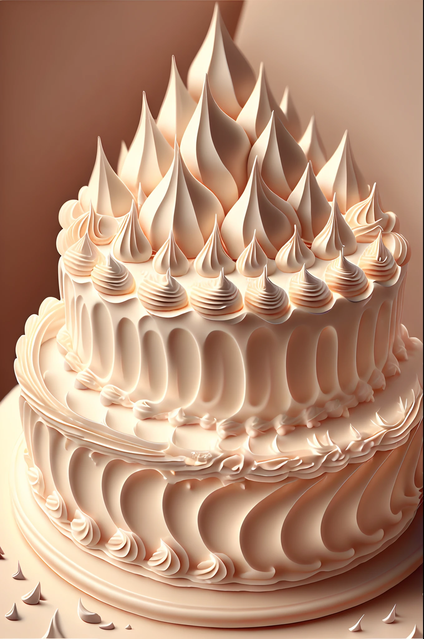 The birthday cake，cream，the detail