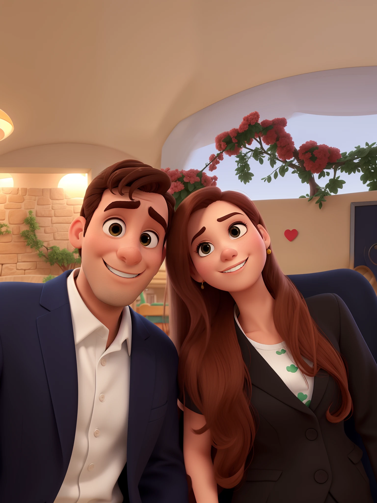 casal homem e mulher no estilo Disney Pixar, alta qualidade, melhor qualidade