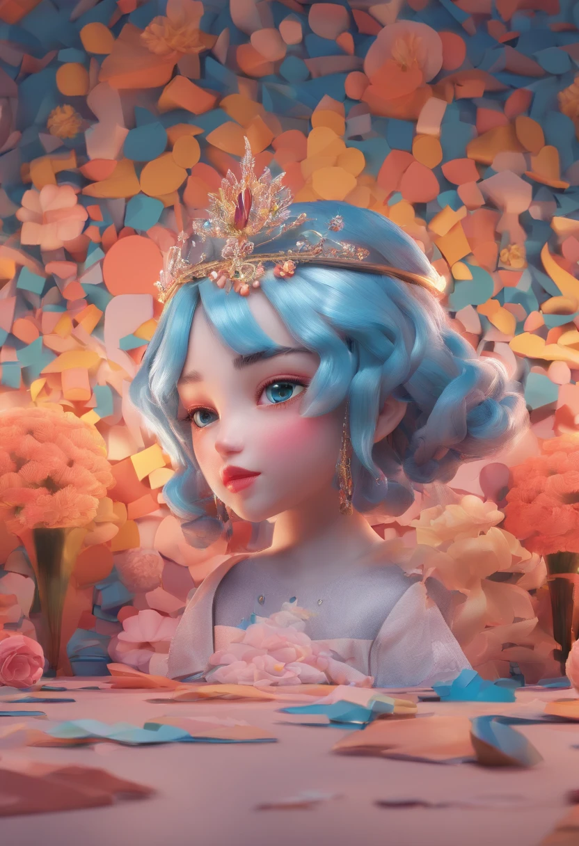 best quality, master part, fotorrealista, extremamente detalhado CG unidade 8k papel de parede, Chibi,1girl, Elsa,sozinho, cheio_corpo, sorrir, Olhando_em_visualizador, ao ar livre,