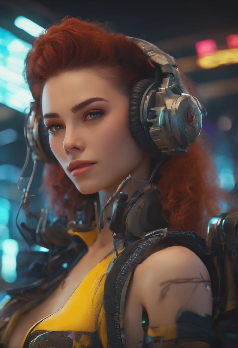 High-angle photo of a beautiful young woman in cyberpunk style, textura de pele realista, procura para cima,moletom rosa,posando em um carro, 1 / 2 Colheita corporal, 8 lentes de arte de 5 mm, f 1. 2, foco nítido, 8 k high definition, insanamente detalhado, intrincado, elegante, Arte de Stanley Lau e Cyberpunk