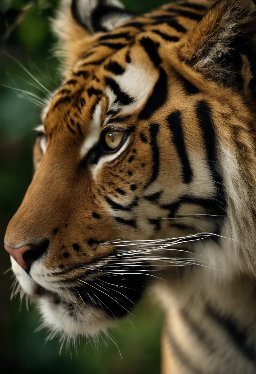 Um tigre gigante dente de sabre selvagem protege uma bela menina primitiva
(Master Parts: 1.5) (fotorrealista: 1.1) (Bokeh) (best quality) (A pele、Poros、textura detalhada do cabelo: 1.1) (intricada) (8k) (HDR) (Wallpapers) (Cinematic lighting) (foco nítido )