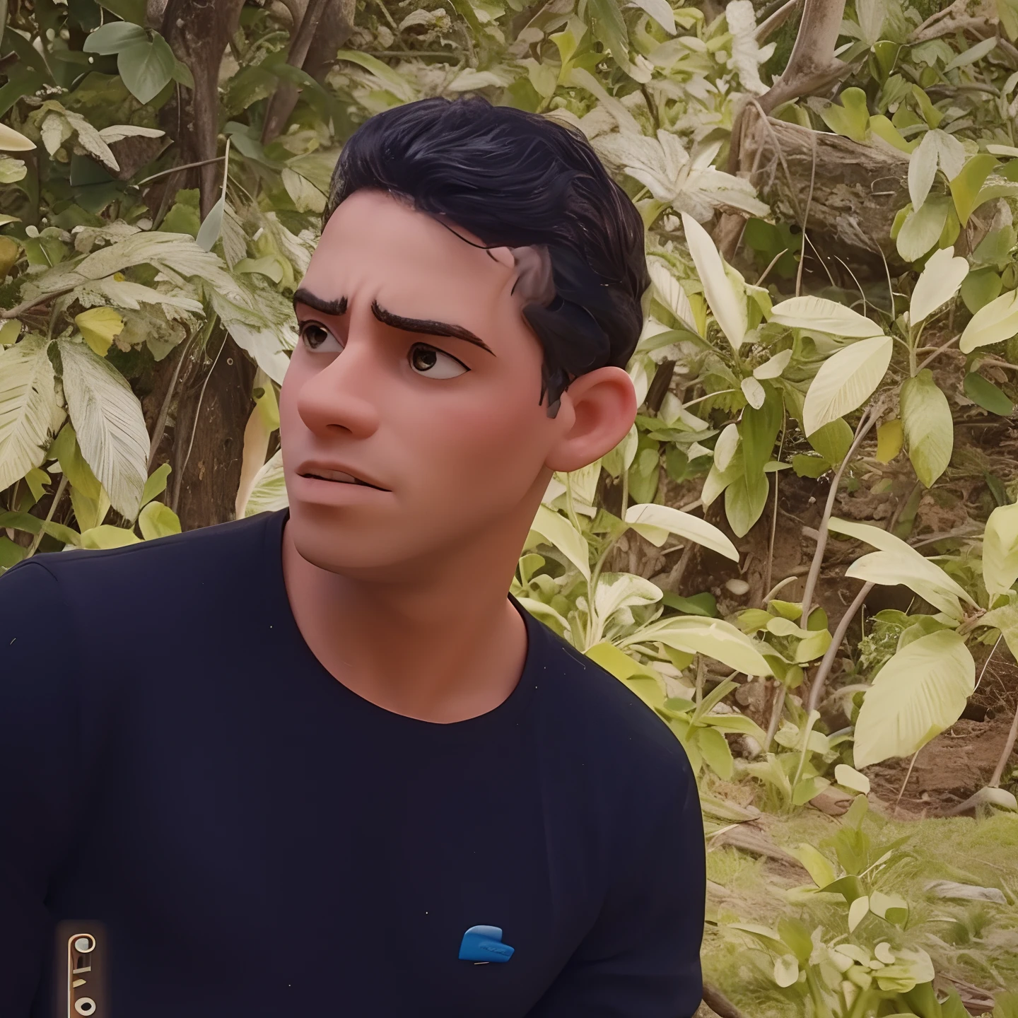 homem em um parque de fundo