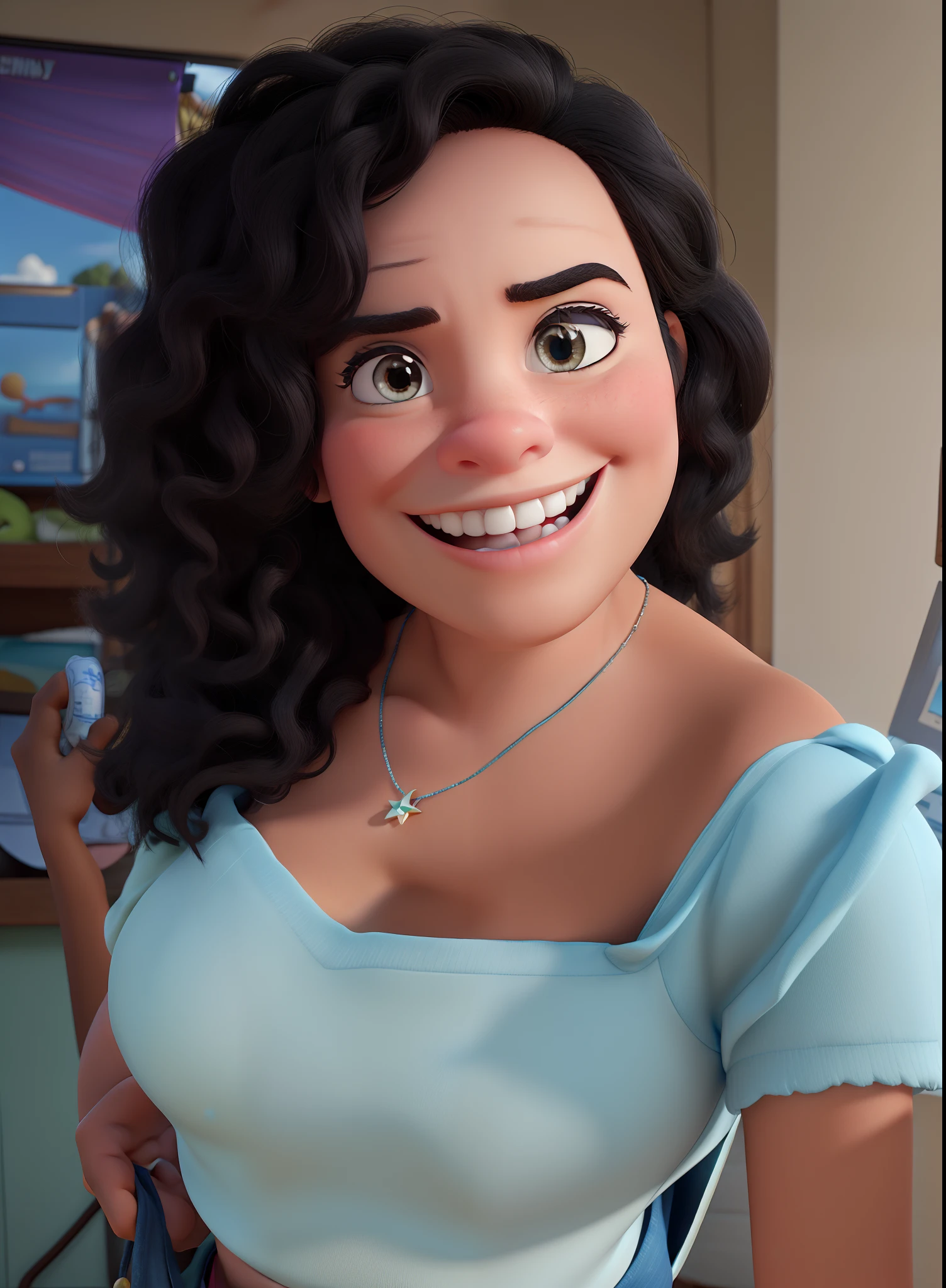 Make a Disney Pixar-style picture, em 3D