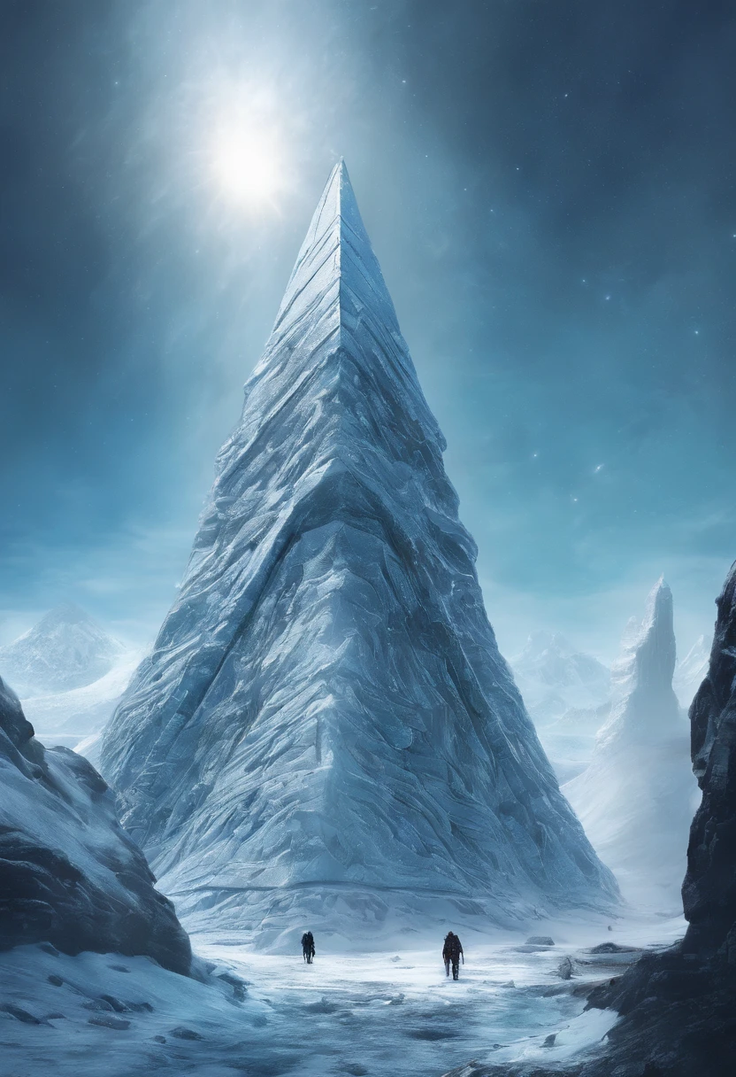 Antarctic continent、a paradise、Huge ice wall、Ice pyramid、Ruins