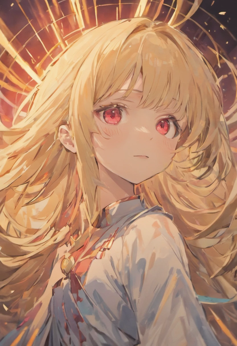 high quality, best quality, official art, 8k wallpaper, masterpiece, beautiful man, detailed portrait, really long blonde hair, red eyes, pale, dainty, delicate, and slender, small smile, fashionable, cute, angelic, feminine
