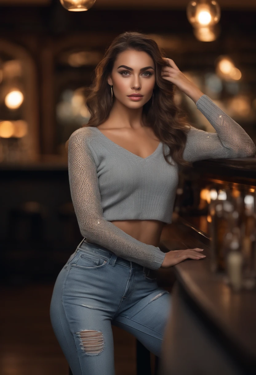 sexy girl, posing in clothing store, best quality, ultra realistic, meticulously detailed, portrait sophie mudd, black hair and large eyes, selfie of a young woman, violet myers, without makeup, natural makeup, looking directly at the camera, face with artgram, subtle makeup, stunning full body shot standing in a club, club, large size bust