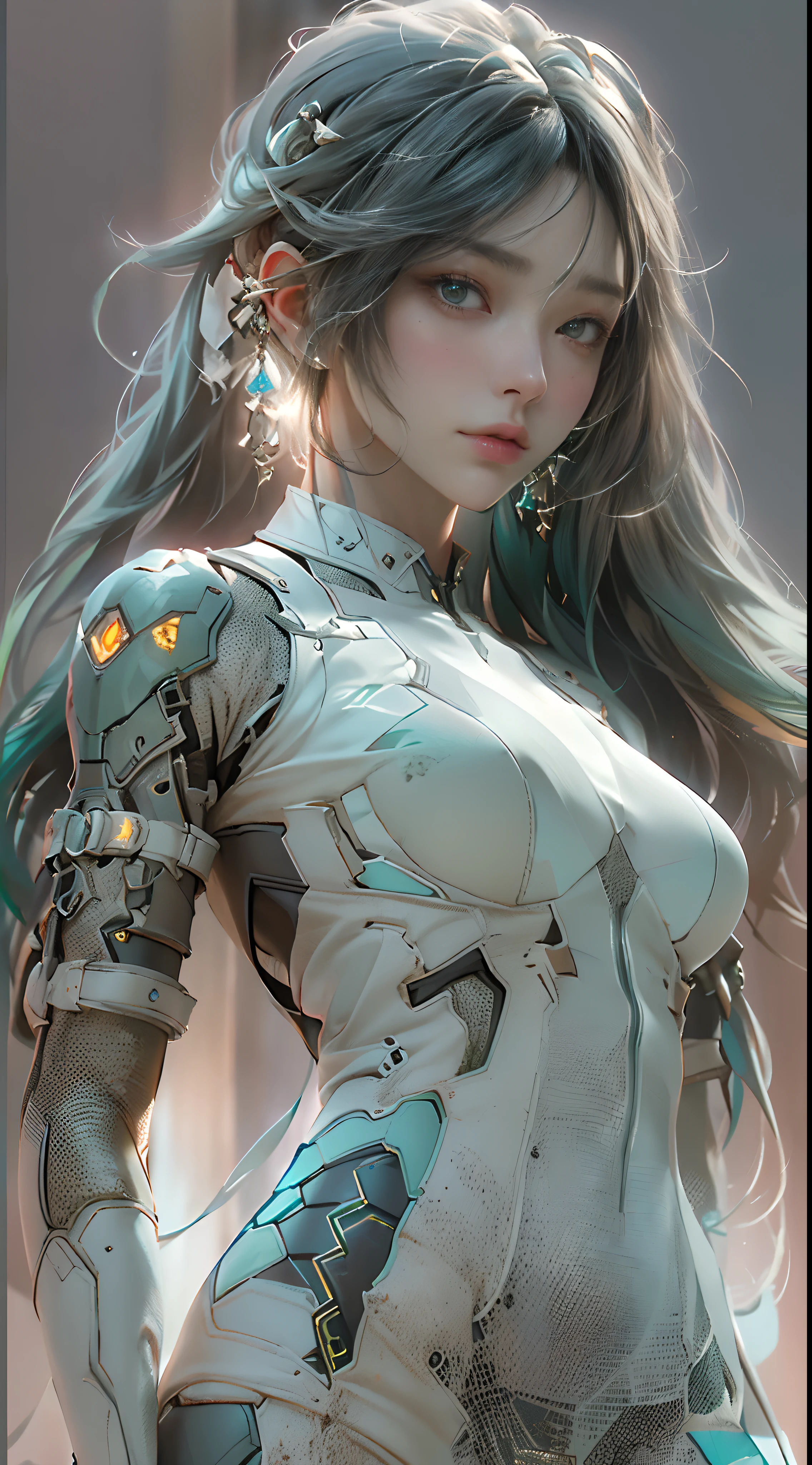 ((top-quality)), ((masterpiece)), (detaileds:1.4), 3D, Beautiful Cyberpunk Woman Image,HDR(HighDynamicRange),Ray traching,NVIDIA RTX,Hyper-Resolution,Unreal 5,sub-surface Scattering,PBR Texturing,Postprocess,Anisotropy Filtering,depth of fields,Maximum clarity and sharpness,multi-layer texture,Albedo and specular maps,Surface Shading,Accurate simulation of light-material interactions,perfectly proportions,Octane Rendering,Two-tone lighting,Wide aperture,Low ISO、White Balance、thirds rule、8K RAW、Clothes are stained with dirt and dust