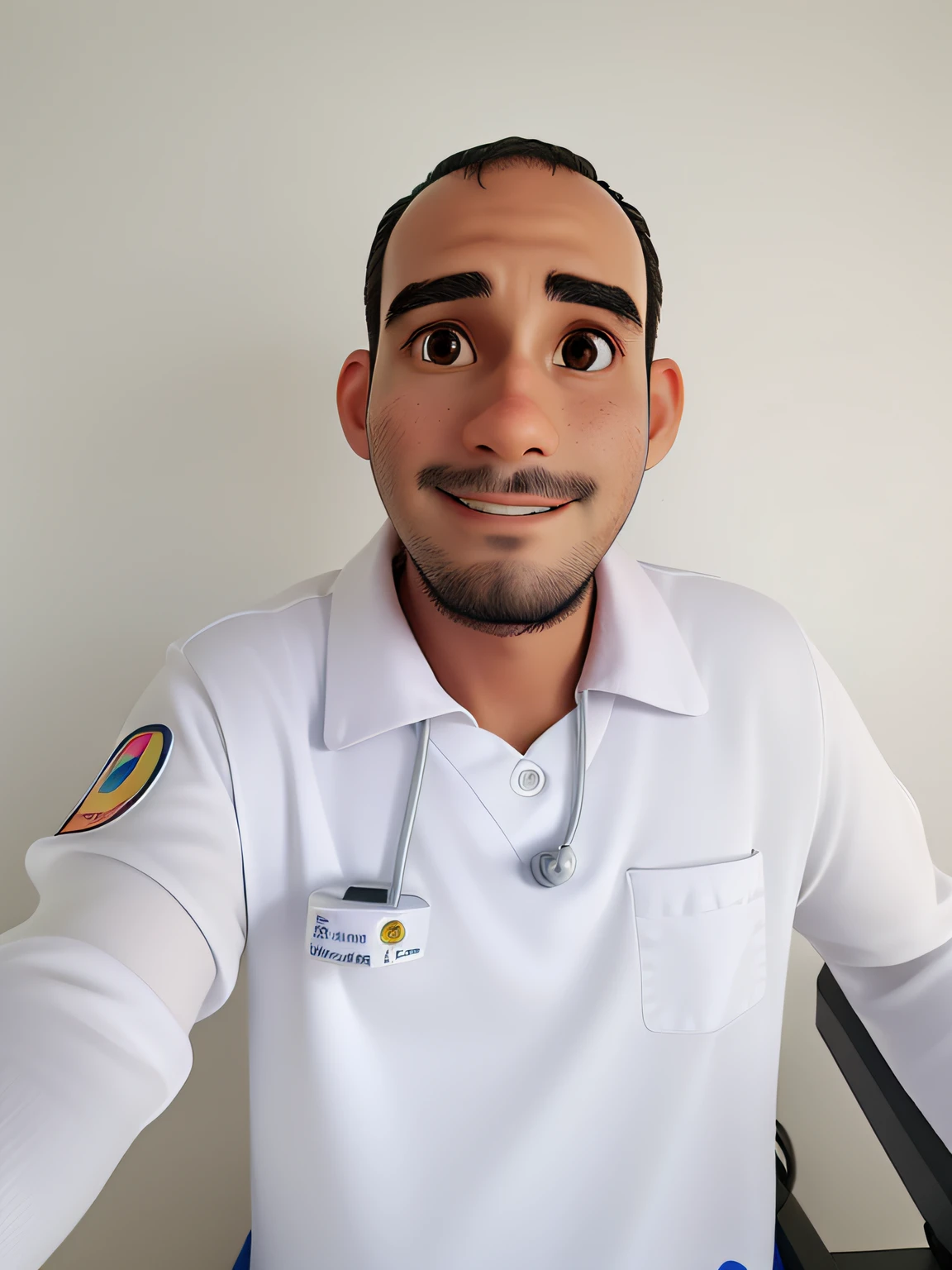 um tecnico de radiologia , numa sala de radiografia