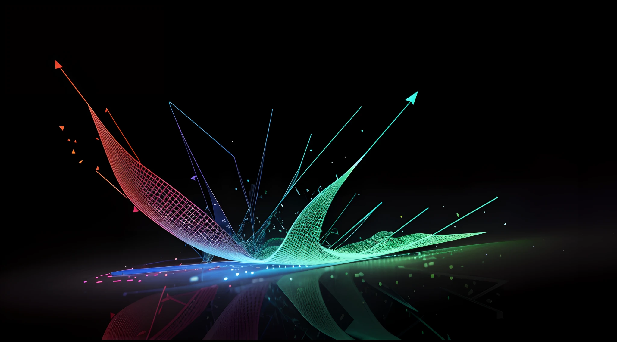 Engaging 3D visualization featuring stunning graphs、glinting