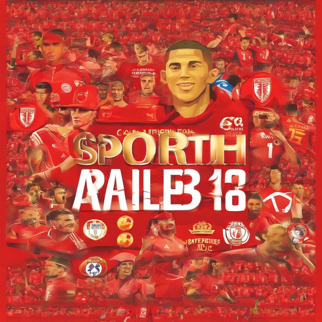 Create a poster Sport club internacional de Porto Alegre world champion on the riverside team formed with gala and Messi and Cristiano Ronaldo
