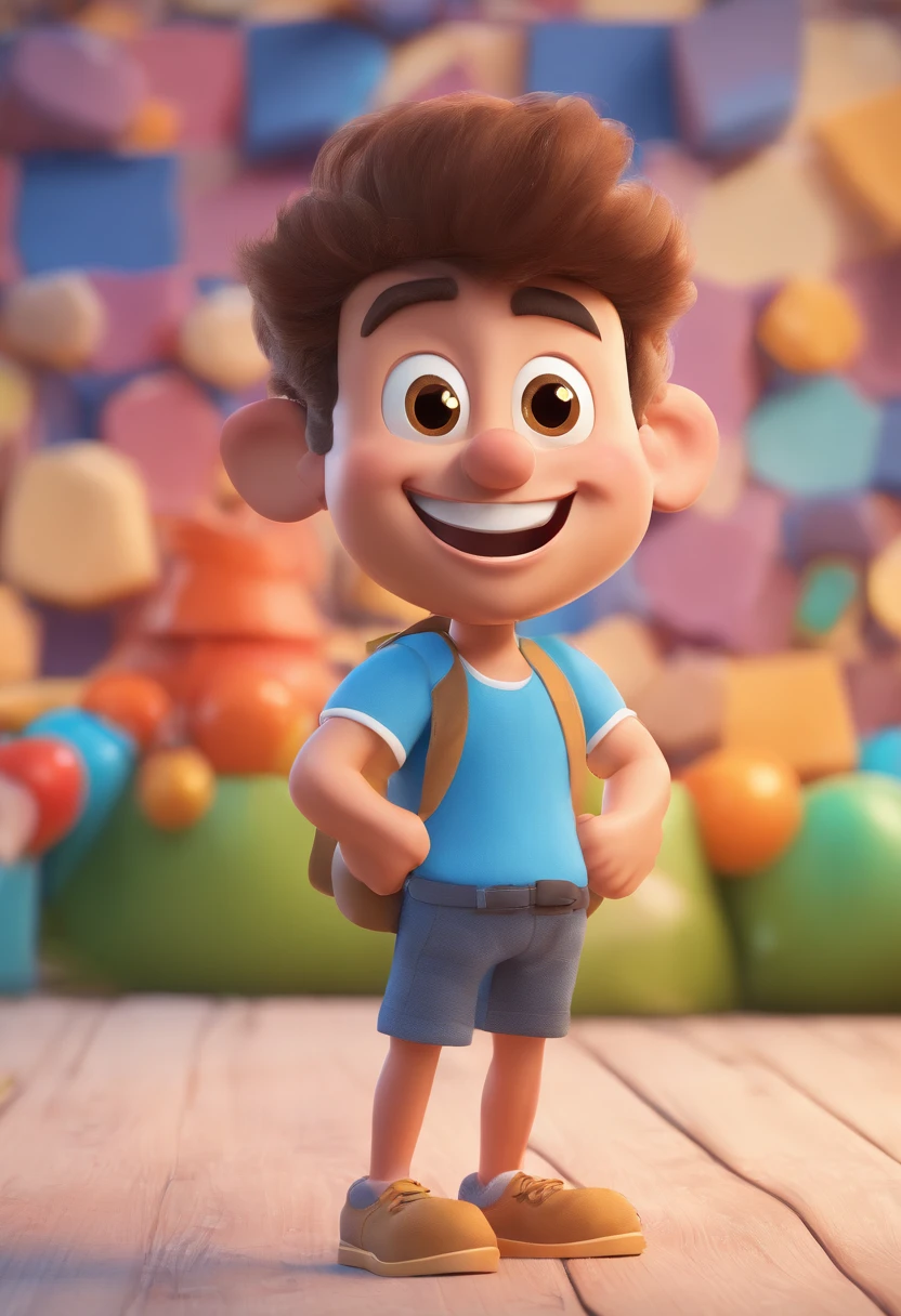 Smiling Man Illustration, sorriso insano, Homem de pele marrom com um sorriso gigante, happily smiling at the camera, sorriso atrevido, he's smiling, sorriso muito grande, Macho sorridente, foto de perfil headshot, rindo sorriso enorme, desenhando no estilo de Arte 3D, c4d, fundo de cor branco puro, estilo disney, estilo pixar render ilustracao Super Detalhe, 8k