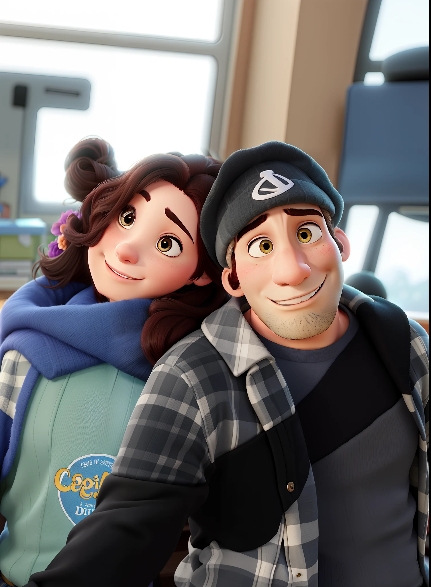 romantic couple, igual aos filmes Disney Pixar