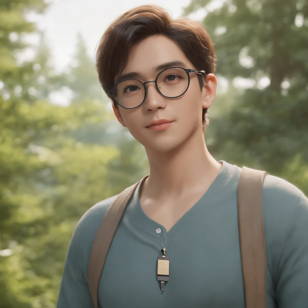(Best Quality,4K,8K,hight resolution,masutepiece:1.2),Ultra-detailed,Realistic,Cute,"Boy wearing sunglasses and necklace",adorable digital art,cute 3d render,Cute Digital Painting,cute detailed digital art,cute cartoon characters,Cute little boy,cute cartoon,cute cartoon style,cute character,cute artwork,Ghibli-inspired artwork,3 D rendering character art 8 K,highly detailed character design,Study room,Studying
