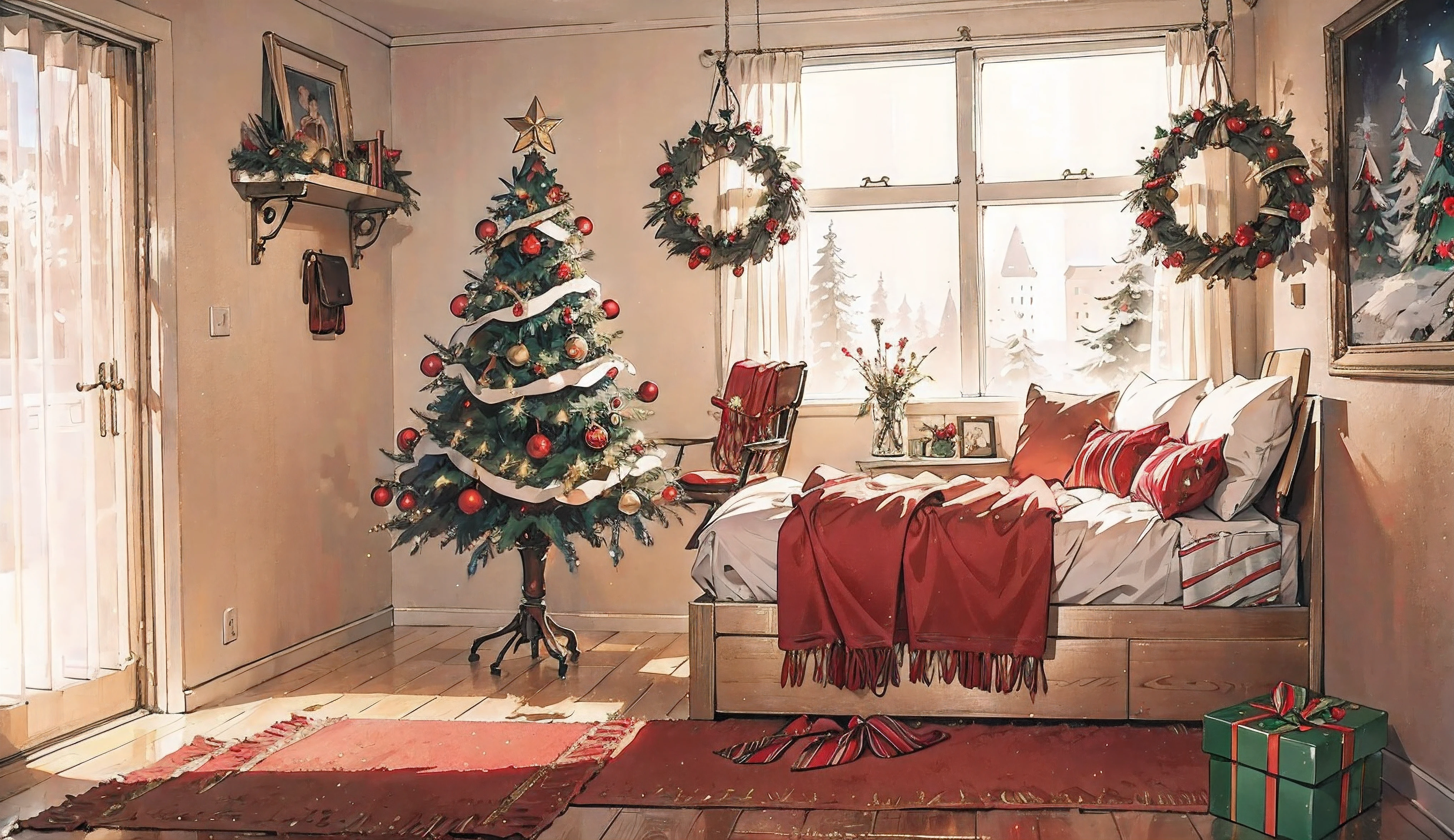 christmas themed room