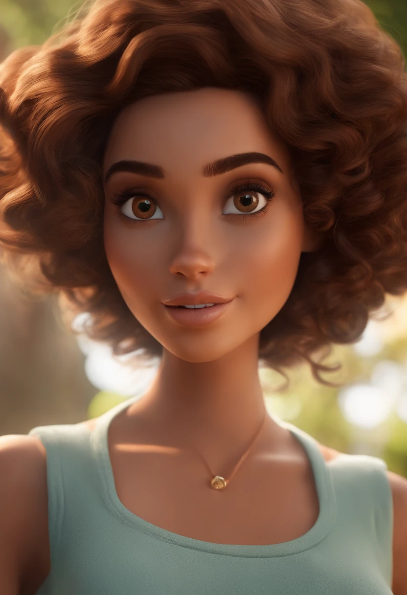 personagem dos desenhos animados de uma , cabelo cacheado preto, segurando no colo um gato branco, animation character, Caractere estilizado, animation style rendering, 3D estilizado, Arnold Maya render, 3 d render stylized, toon render keyshot, Personagem 3D, Personagem 3D, 3d rendering stylized, 3 d character render, personagem de desenho animado, Personagem de close up, Pose de personagem, (Estilo Pixar) (master part:1.2) (Bokeh) (best quality) (pele detalhada) (textura detalhada) (8k) (argila) (Cinematic lighting) (foco nítido