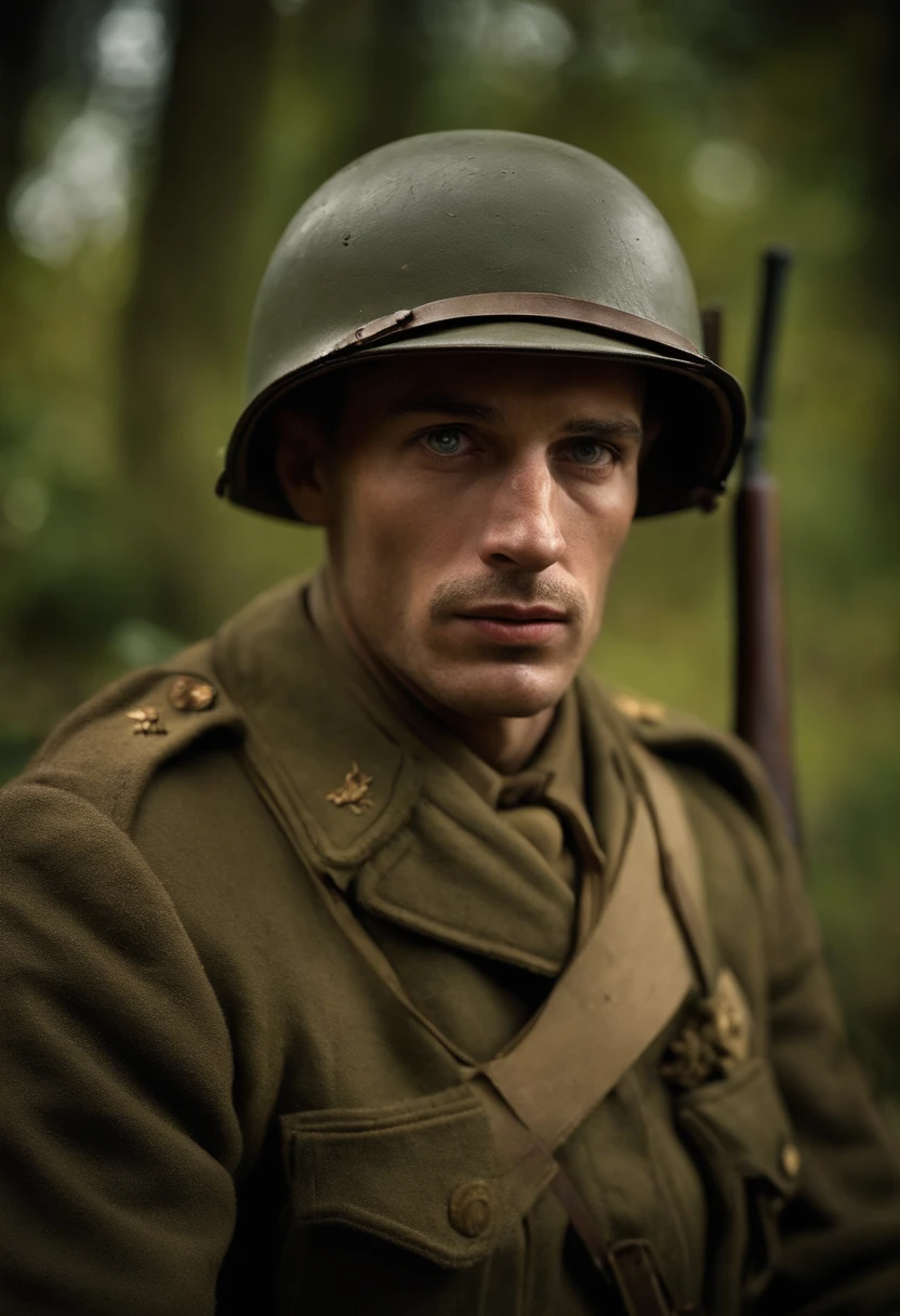 ww1ger,European Front,trench,injured soldier,hopelessness,Grayscale 24-bit,bandaged,Bloody