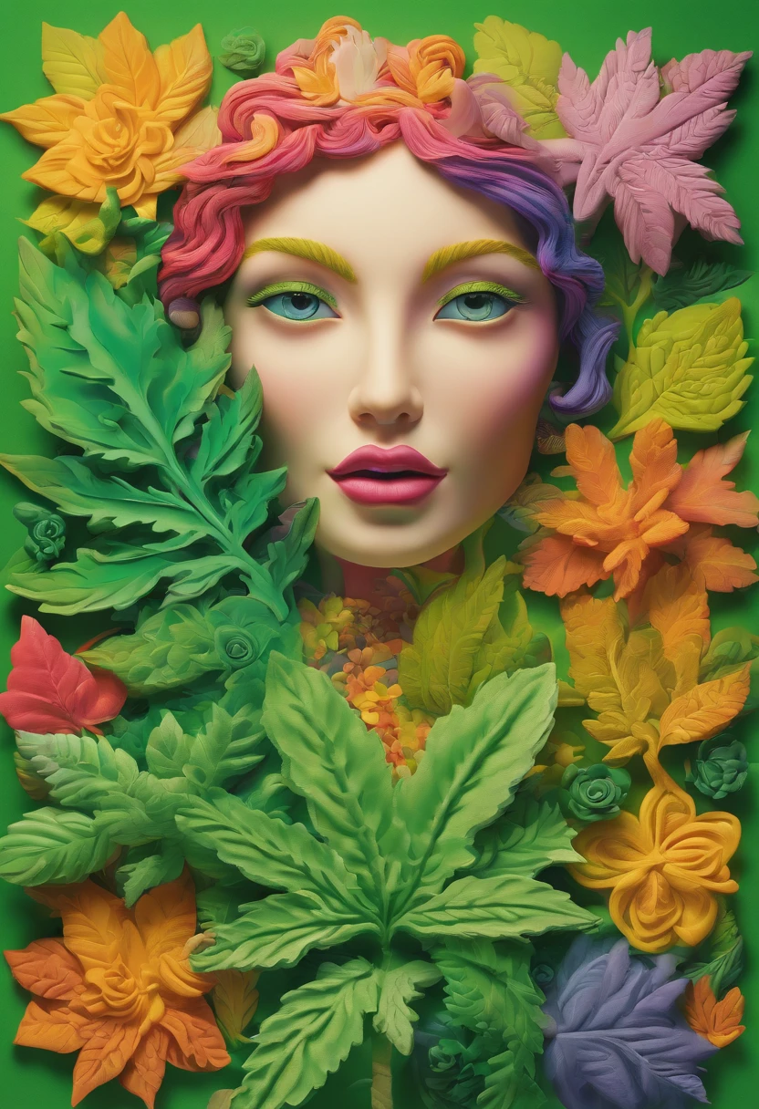 Nathalie Portmann,  25 ans, seductive look, sourire romantique, fine, brune, yeux verts, masterclass, 8K, UHD, HD, High quality,   sexy, bodypainting, dans un atelier de peinture, tableaux, peinture partout sur le mur, motif de vague japonaise, topless, vagina, bodypainting, motif de tableau de la renaissance, impressionnisme