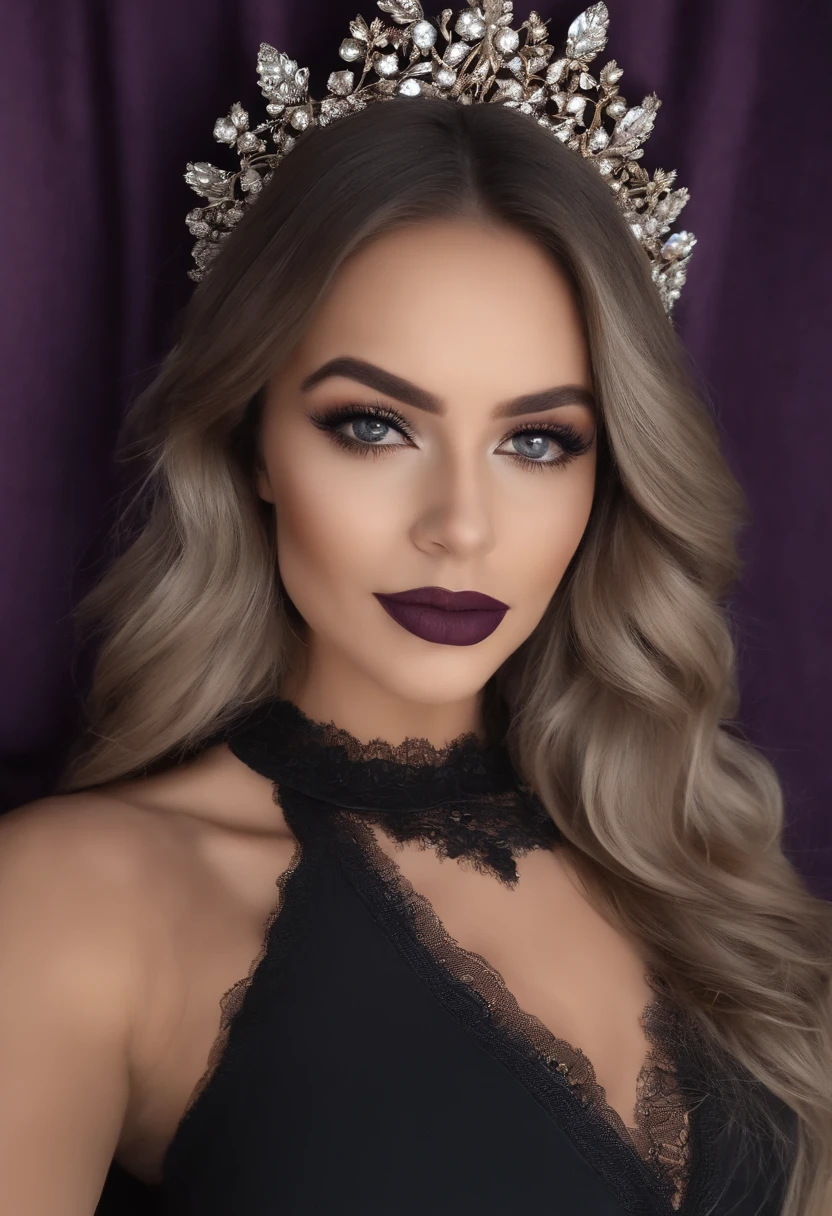 Femme Arafed complètement , aux yeux bruns, ultra réaliste, Méticuleusement détaillé, Portrait Sophie Mudd, cheveux bruns et grands yeux, Selfie d’une jeune femme, Yeux de chambre, Violet Myers, sans maquillage, maquillage naturel, Regarder directement la caméra, Visage avec Artgram, Maquillage subtil, Superbe photo du corps entier agenouillée sur le lit, dans la chambre, Buste de taille moyenne à grande